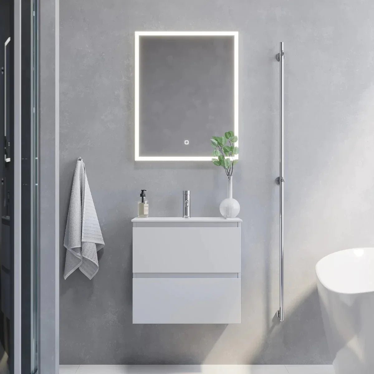 Sandshamn Slimline Badrumsmöbel, Vit Matt - Tvättställsskåp - BATH DELUXE - PRESTIGE - 73 - 060 - 70 - 01 - 30 - BATHDELUXE SWEDEN