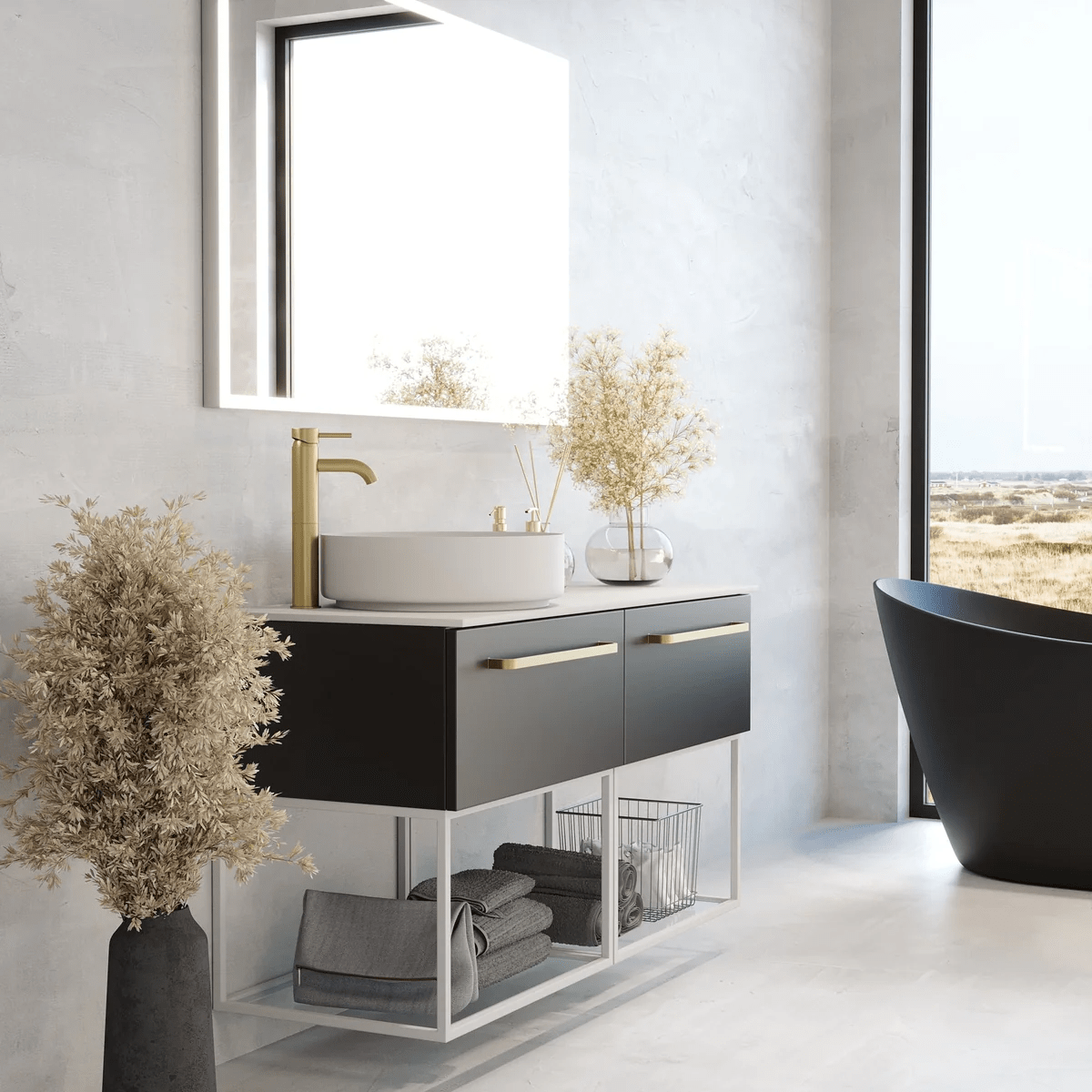 Sandvika Bänkskiva i kompakt laminat, Vit - Bänkskivor - BATH DELUXE - PRESTIGE - 06 - 100 - 30 - 01 - 00 - BATHDELUXE SWEDEN
