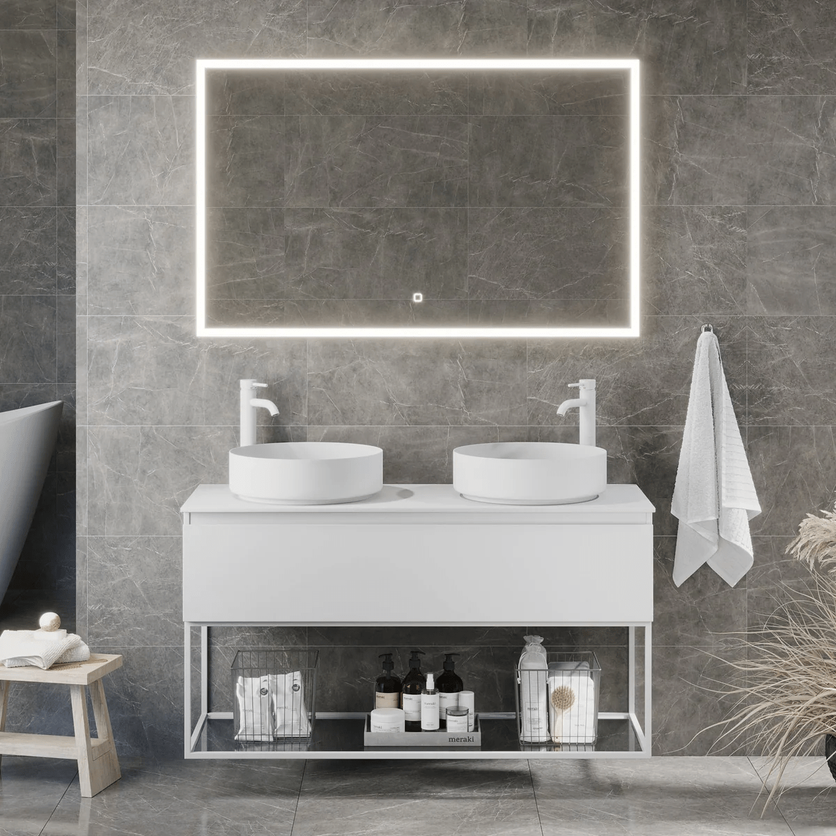 Sandvika Bänkskiva i kompakt laminat, Vit - Bänkskivor - BATH DELUXE - PRESTIGE - 06 - 100 - 30 - 01 - 00 - BATHDELUXE SWEDEN