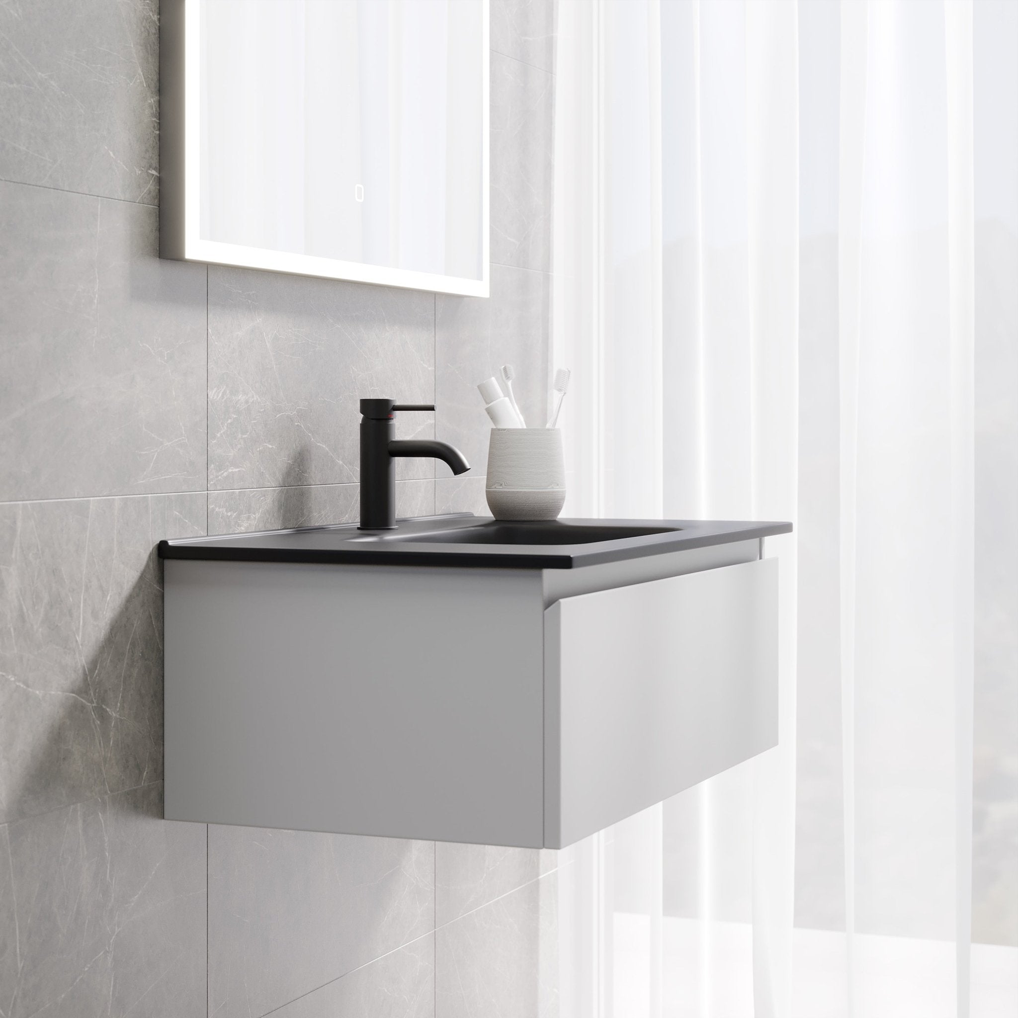 Selnes Compact Badrumsmöbel, Vit Matt - Tvättställsskåp - BATH DELUXE - PRESTIGE - 88 - 060 - 56 - 01 - 30 - BATHDELUXE SWEDEN