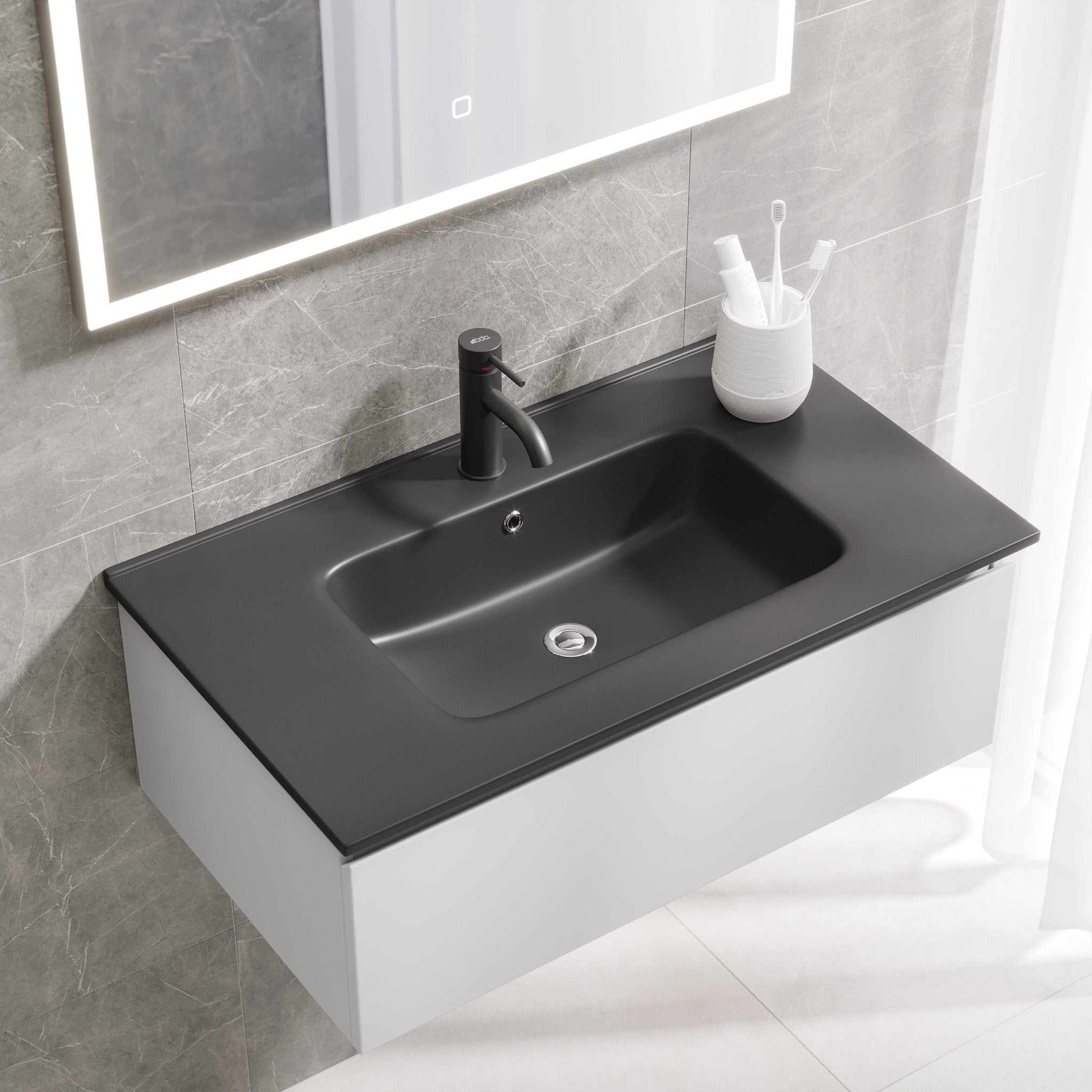Selnes Compact Badrumsmöbel, Vit Matt - Tvättställsskåp - BATH DELUXE - PRESTIGE - 88 - 060 - 56 - 01 - 30 - BATHDELUXE SWEDEN