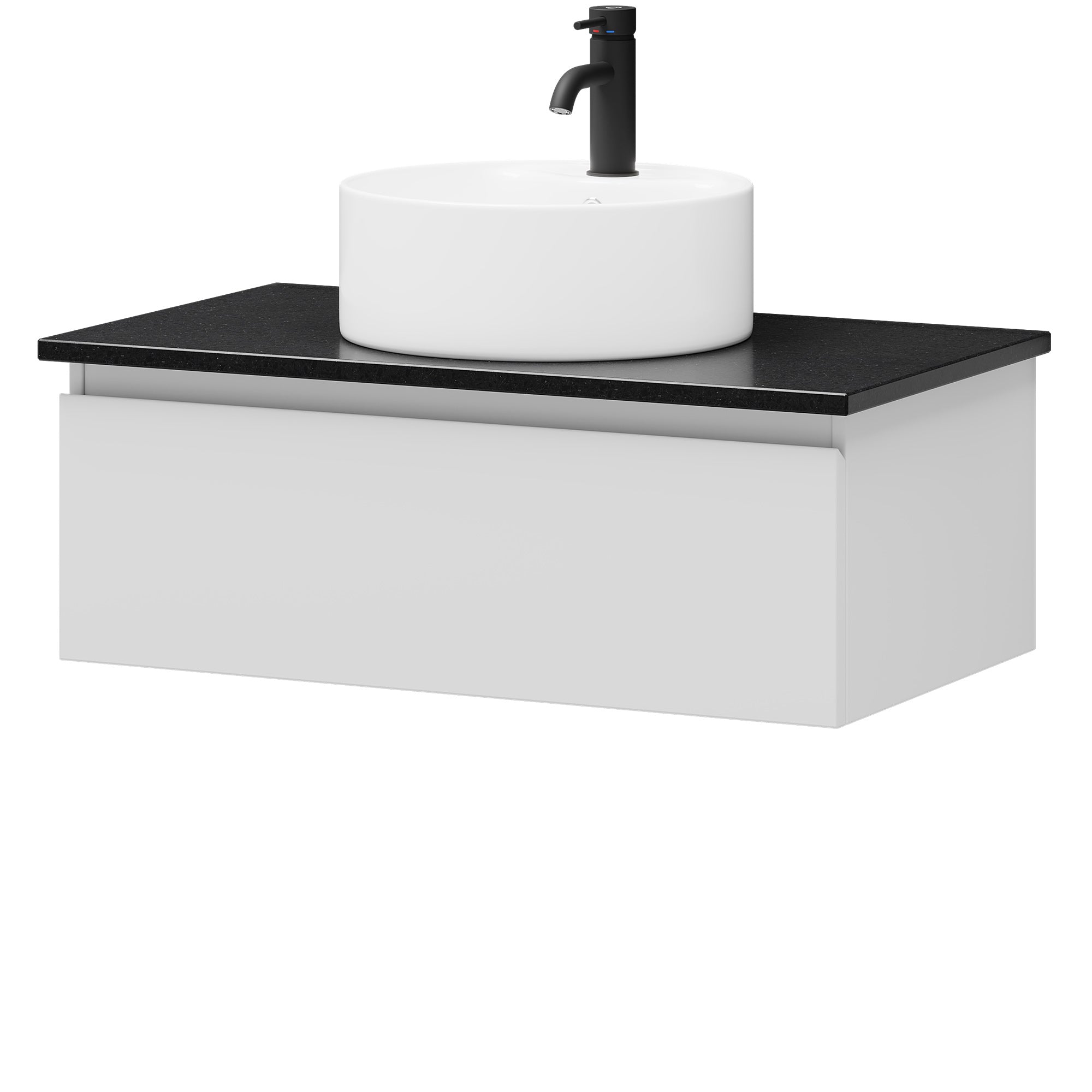 Stavanger Badrumsmöbel, Vit Matt - Tvättställsskåp - BATH DELUXE - PRESTIGE - 88 - 060 - 03 - 01 - 40 - BATHDELUXE SWEDEN