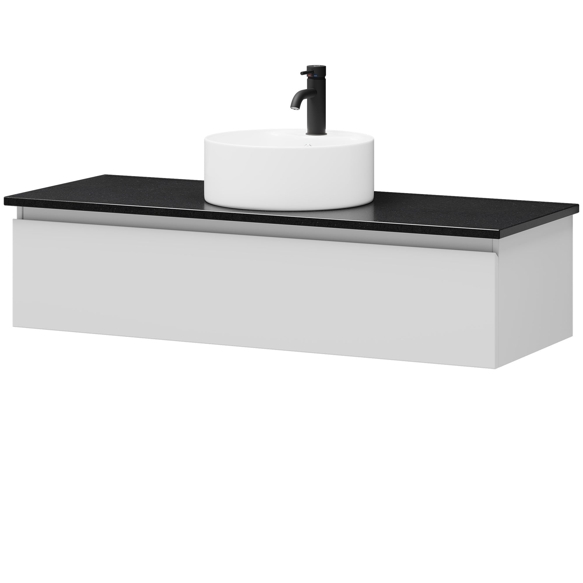 Stavanger Badrumsmöbel, Vit Matt - Tvättställsskåp - BATH DELUXE - PRESTIGE - 88 - 120 - 03 - 01 - 40 - BATHDELUXE SWEDEN