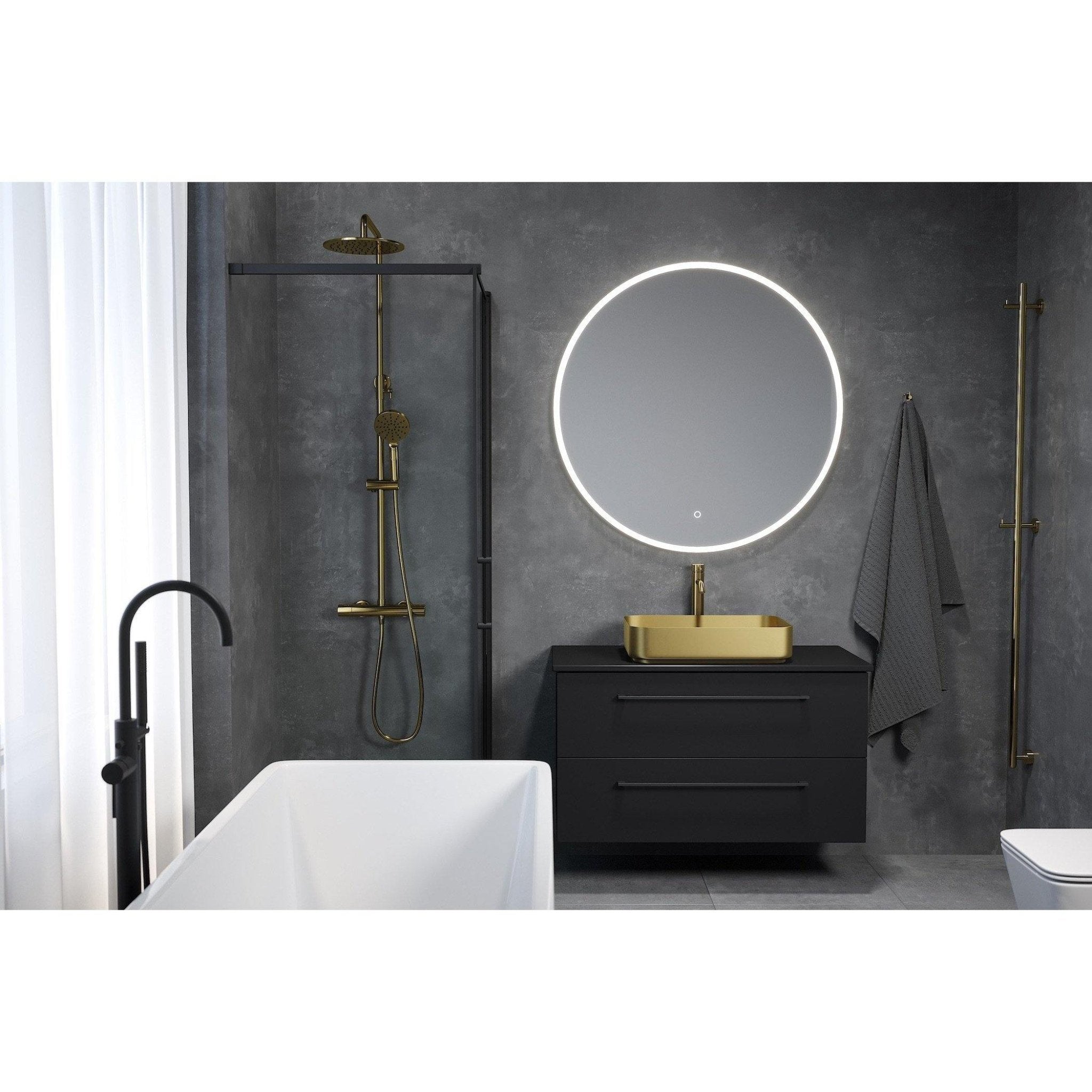 Vangsnes Badrumsmöbel - Tvättställsskåp - BATH DELUXE - PRESTIGE - 70 - 100 - 30 - 02 - 40 - BATHDELUXE SWEDEN