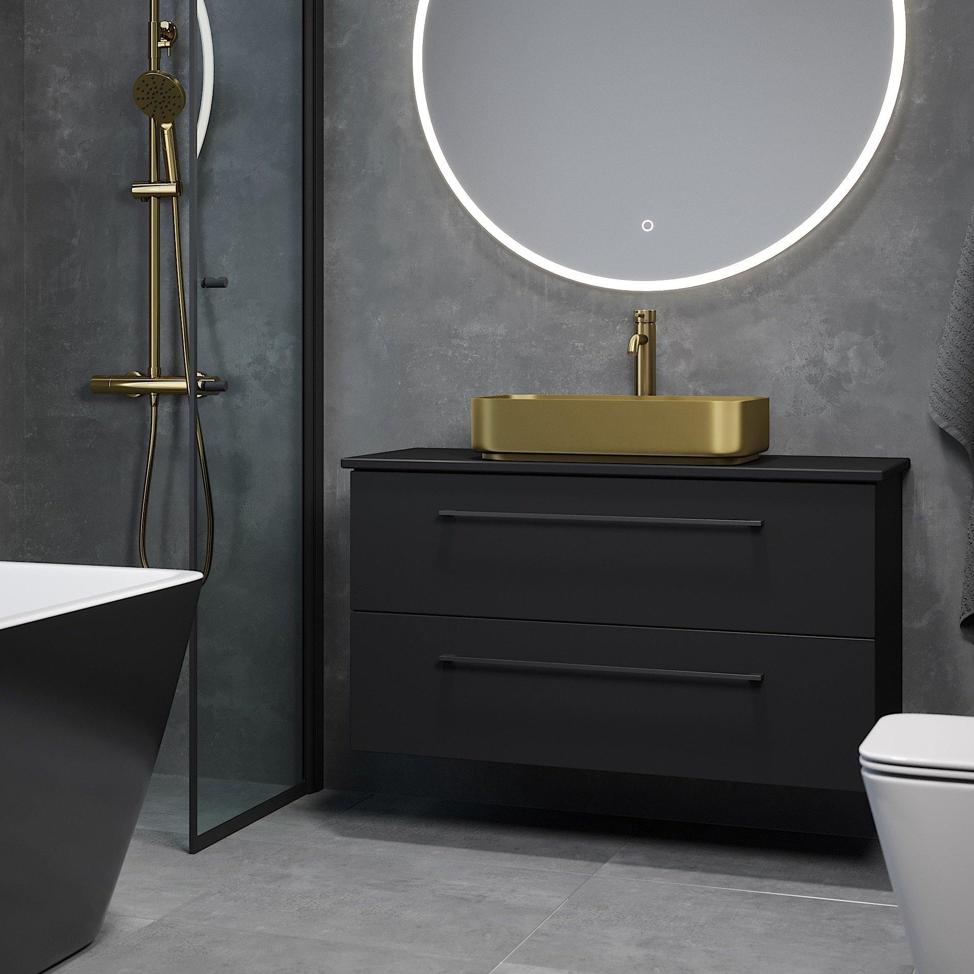 Vangsnes Badrumsmöbel - Tvättställsskåp - BATH DELUXE - PRESTIGE - 70 - 100 - 30 - 02 - 40 - BATHDELUXE SWEDEN