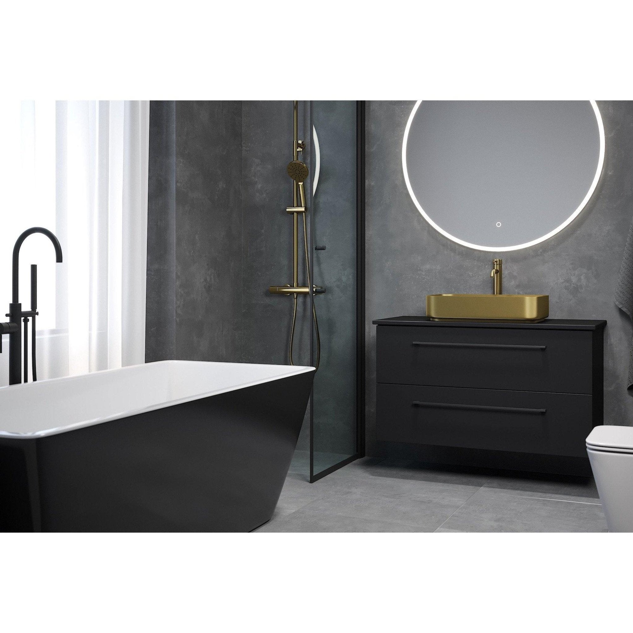 Vangsnes Badrumsmöbel - Tvättställsskåp - BATH DELUXE - PRESTIGE - 70 - 100 - 30 - 02 - 40 - BATHDELUXE SWEDEN
