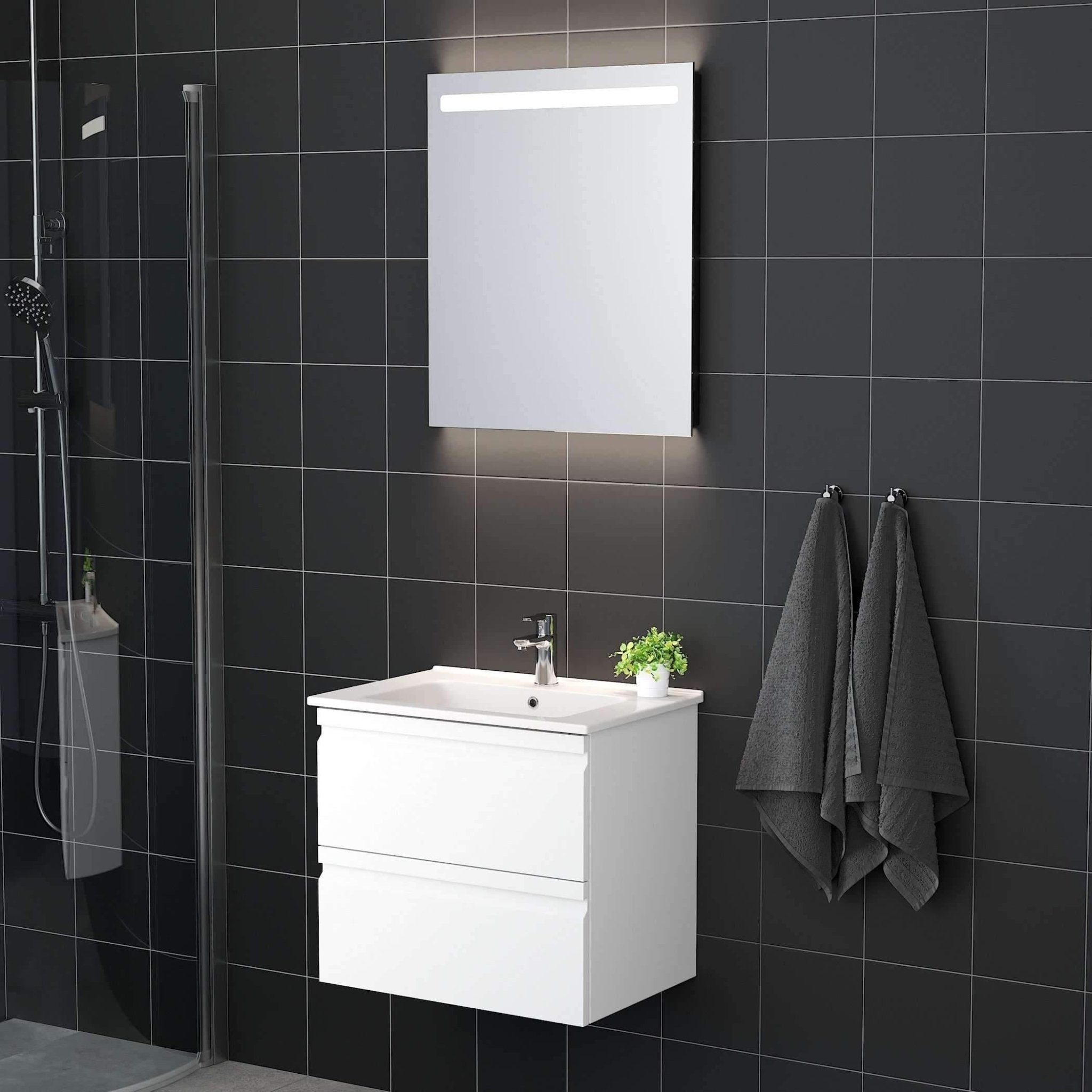 Vedø Badrumsmöbel m/LED - spegel - Tvättställsskåp - BATH DELUXE - EXCLUSIVE - 09 - 056 - 20 - 01 - 00 - BATHDELUXE SWEDEN