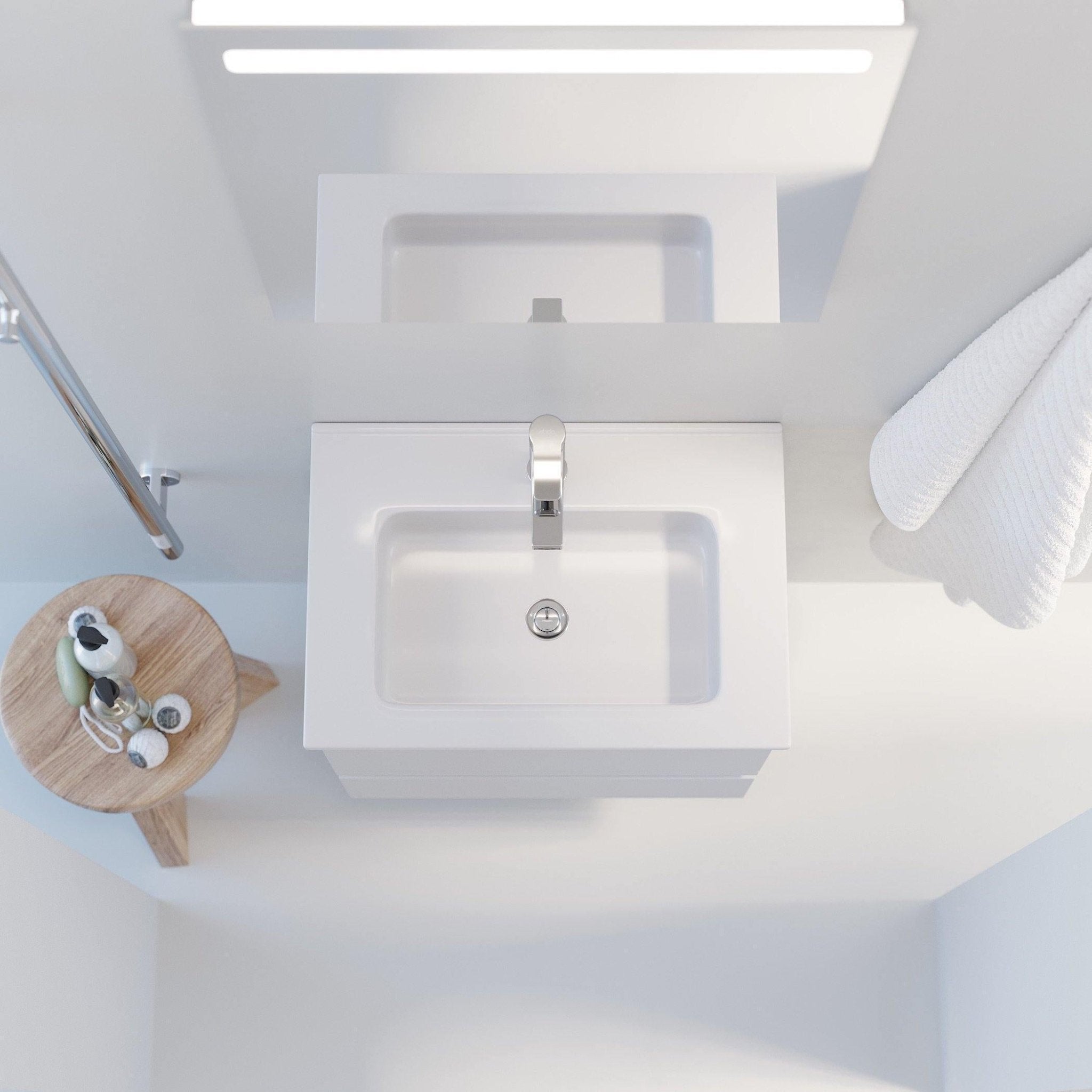 Vedø Badrumsmöbel m/LED - spegel - Tvättställsskåp - BATH DELUXE - EXCLUSIVE - 09 - 056 - 20 - 01 - 00 - BATHDELUXE SWEDEN