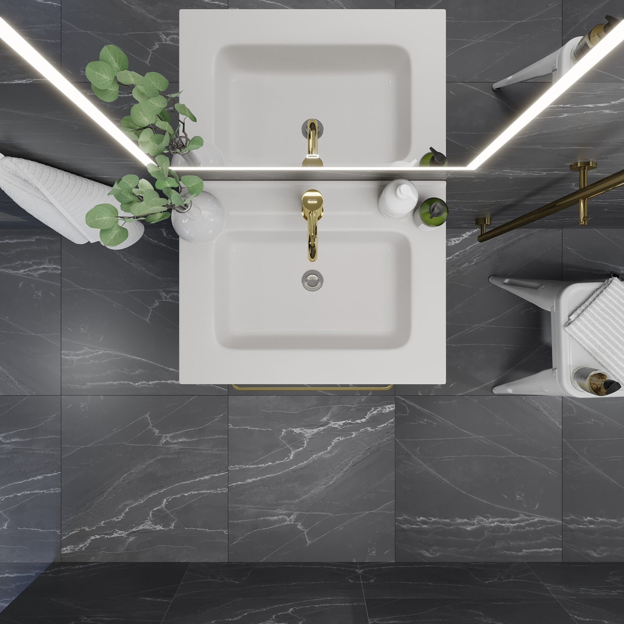 Veggli Badrumsmöbel, Vit Matt - Tvättställsskåp - BATH DELUXE - PRESTIGE - 70 - 060 - 54 - 01 - 30 - BATHDELUXE SWEDEN