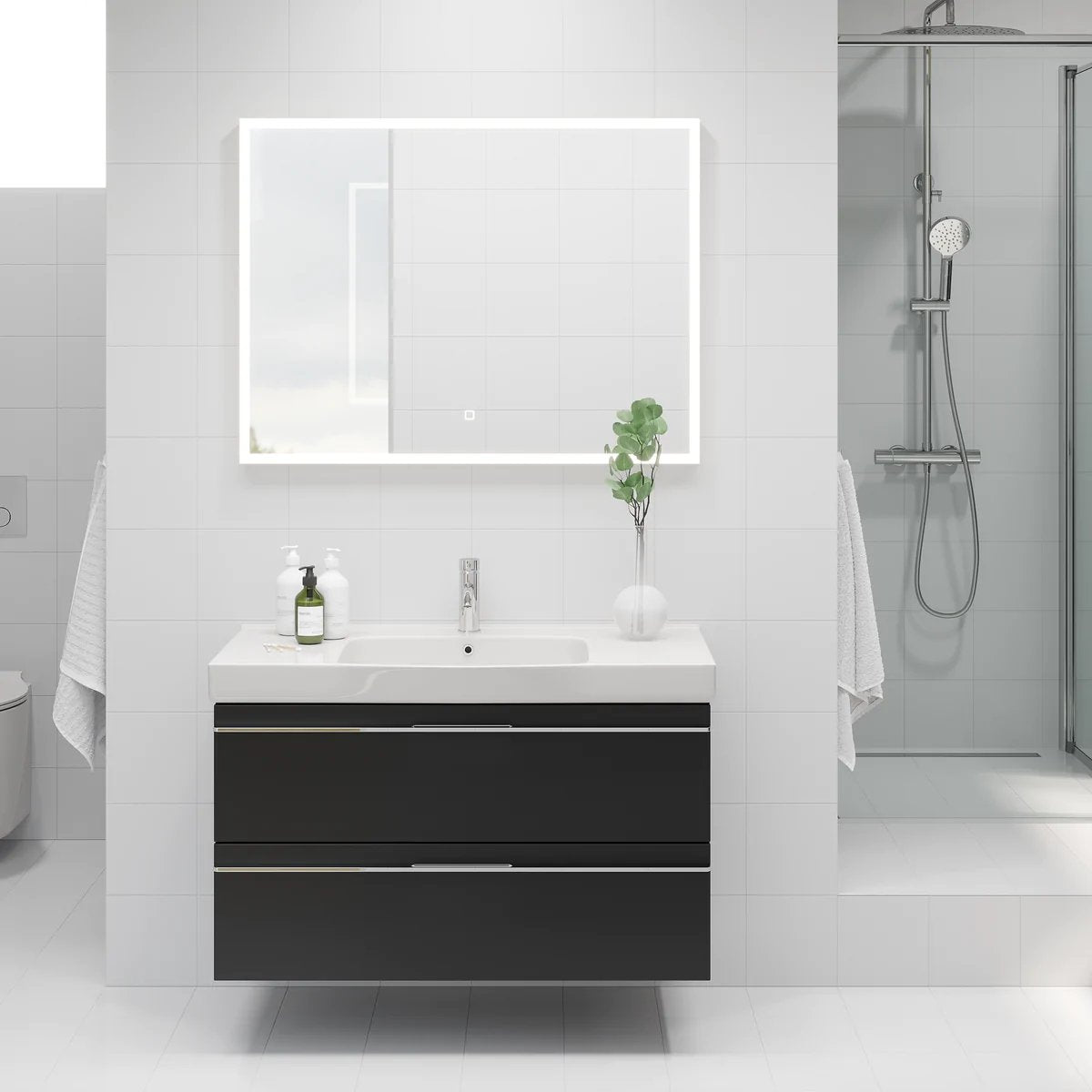 Veiholmen Badrumsmöbel, Svart Matt - Tvättställsskåp - BATH DELUXE - PRESTIGE - 70 - 120 - 30 - 02 - 00 - BATHDELUXE SWEDEN