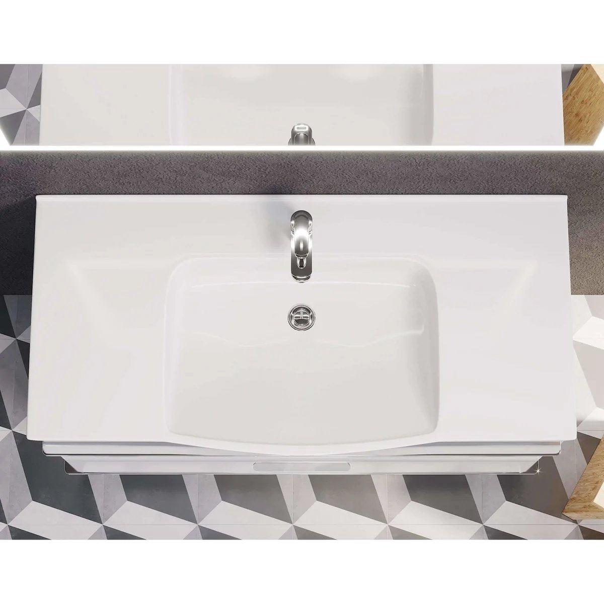 Veiholmen Badrumsmöbel, Vit Högblank - Tvättställsskåp - BATH DELUXE - PRESTIGE - 70 - 120 - 30 - 11 - 00 - BATHDELUXE SWEDEN