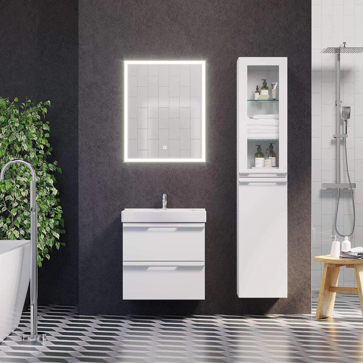 Veiholmen Badrumsmöbel, Vit Högblank - Tvättställsskåp - BATH DELUXE - PRESTIGE - 70 - 120 - 30 - 11 - 00 - BATHDELUXE SWEDEN