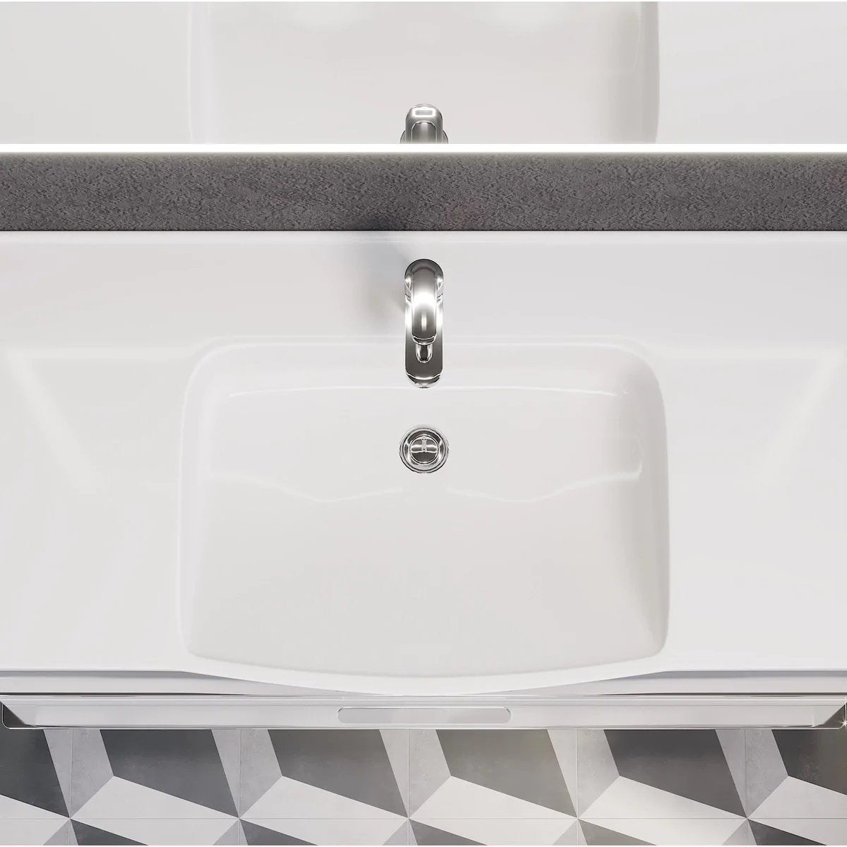 Veiholmen Badrumsmöbel, Vit Matt - Tvättställsskåp - BATH DELUXE - PRESTIGE - 70 - 120 - 30 - 01 - 00 - BATHDELUXE SWEDEN