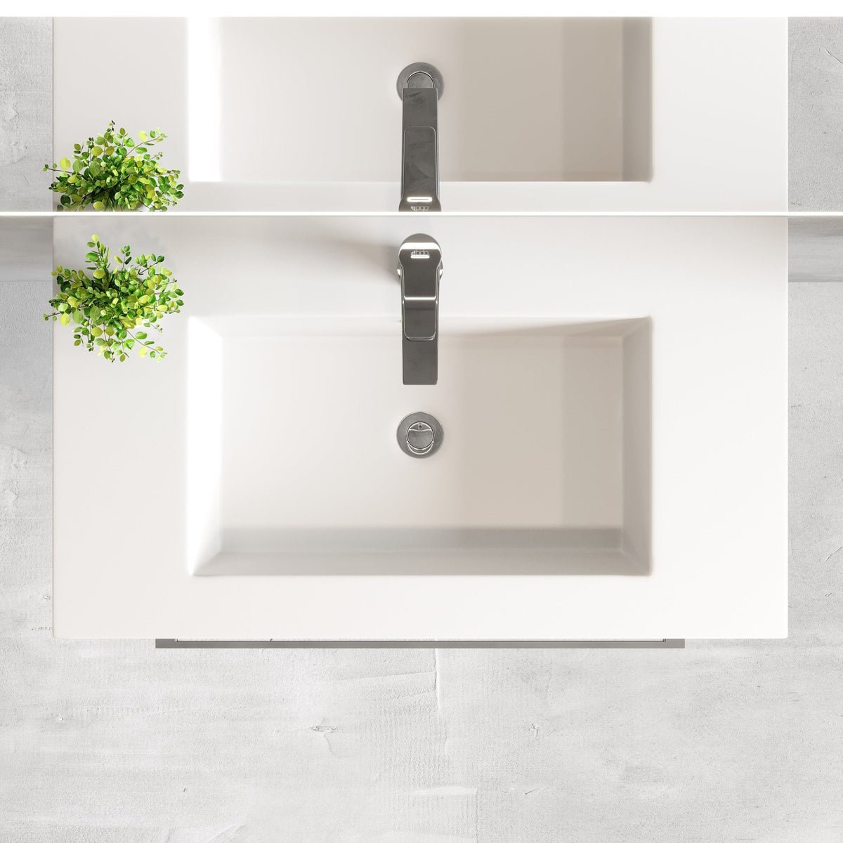 Vikedal Compact Badrumsmöbel, Vit Matt - Tvättställsskåp - BATH DELUXE - PRESTIGE - 85 - 080 - 52 - 01 - 30 - BATHDELUXE SWEDEN