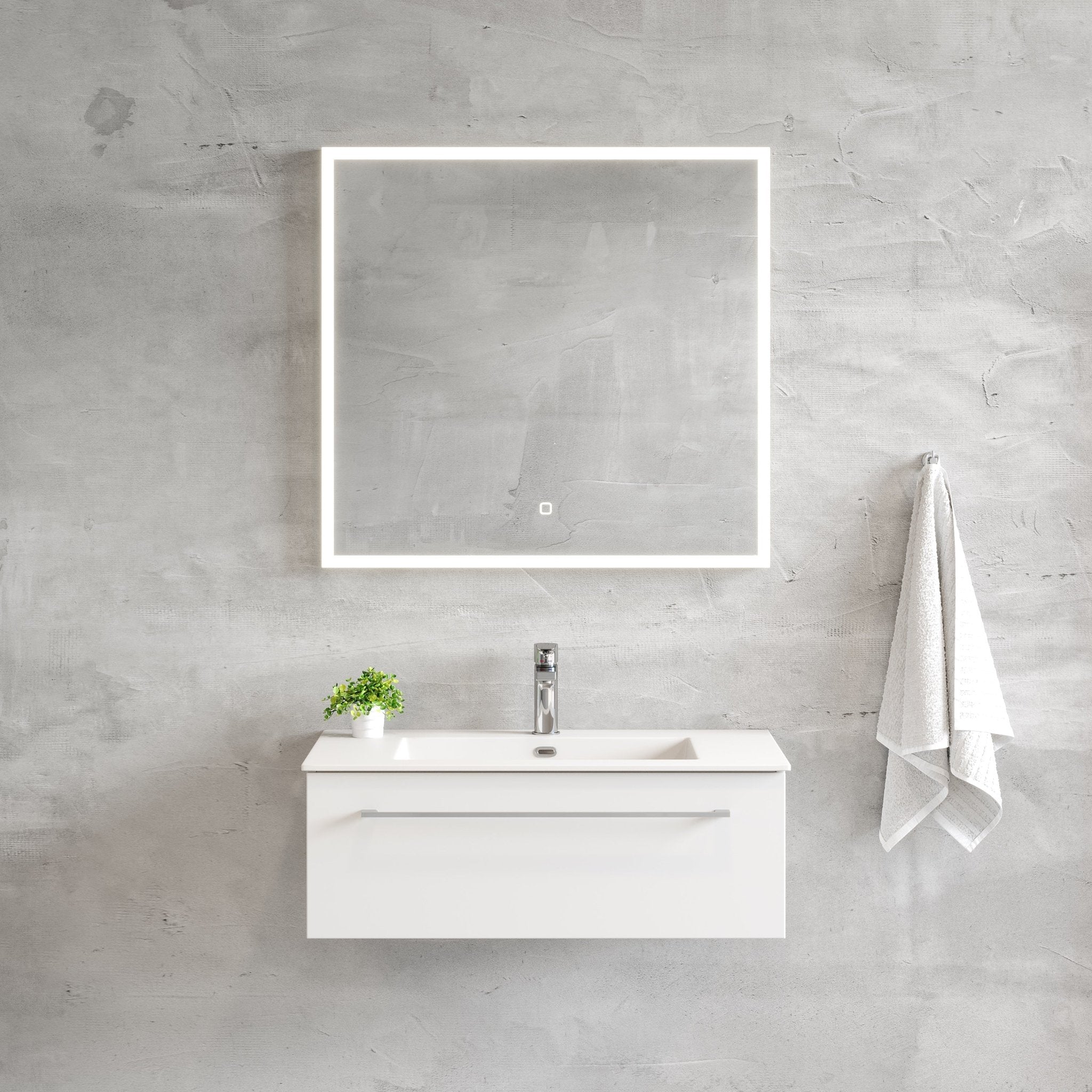 Vikedal Compact Badrumsmöbel, Vit Matt - Tvättställsskåp - BATH DELUXE - PRESTIGE - 85 - 080 - 52 - 01 - 30 - BATHDELUXE SWEDEN