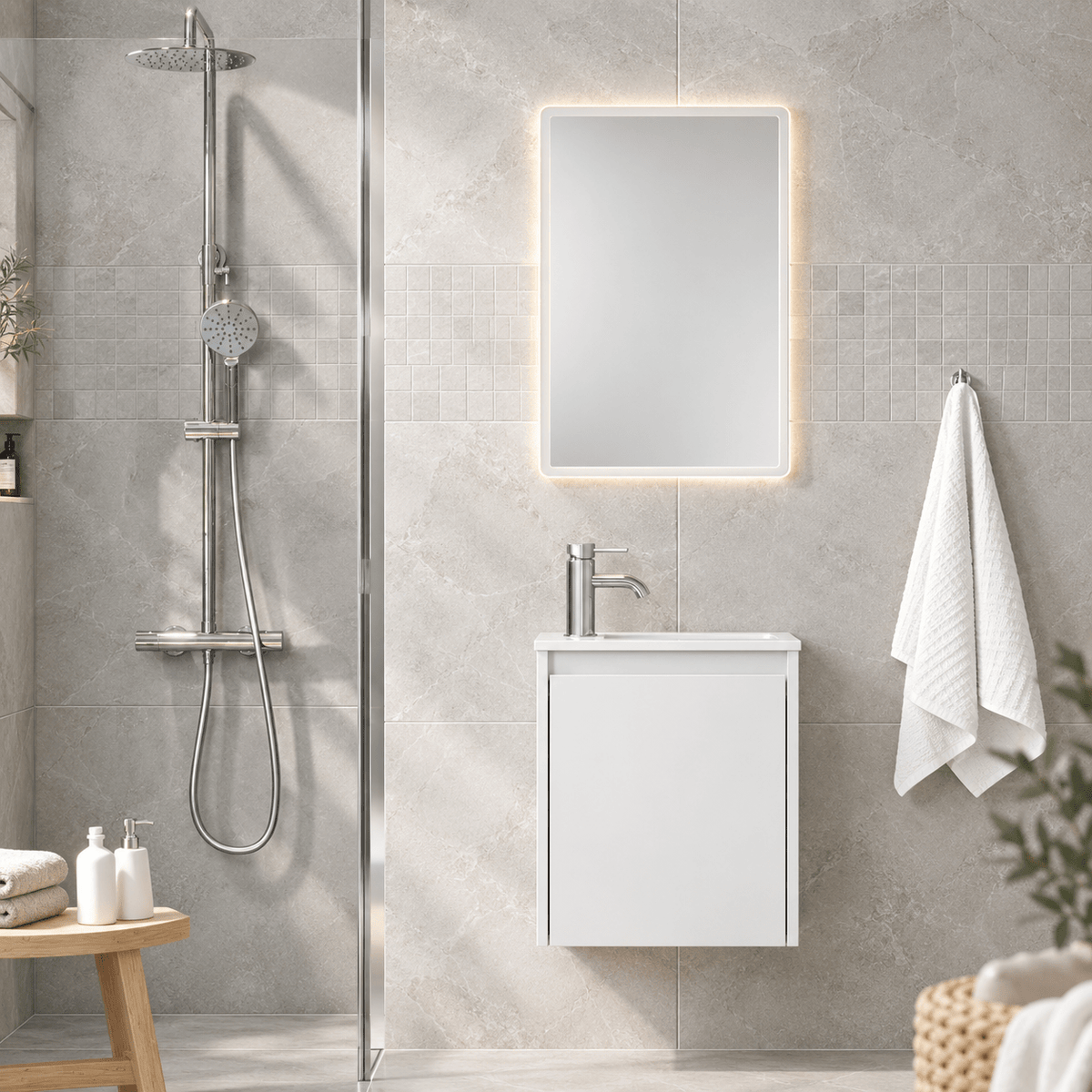 Rektangulär LED-spegel 39x60 cm med belysning - Como - LED Speglar - Bath Deluxe - Como - 01-039-11-58-02 - BATHDELUXE SWEDEN