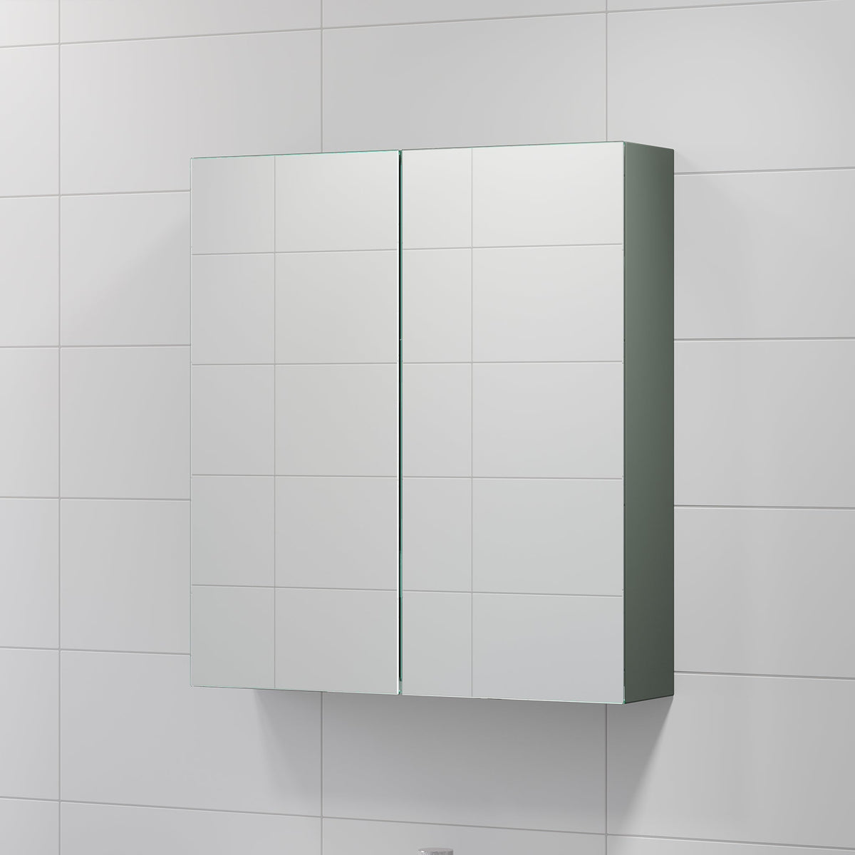 Morgedal, Mirror Cabinet, Green Mat - 60 cm - MASTERSTORE - 8595677116496 - Mirror Cabinet - 02 - 060 - 52 - 05 - 00 - 8595677116496