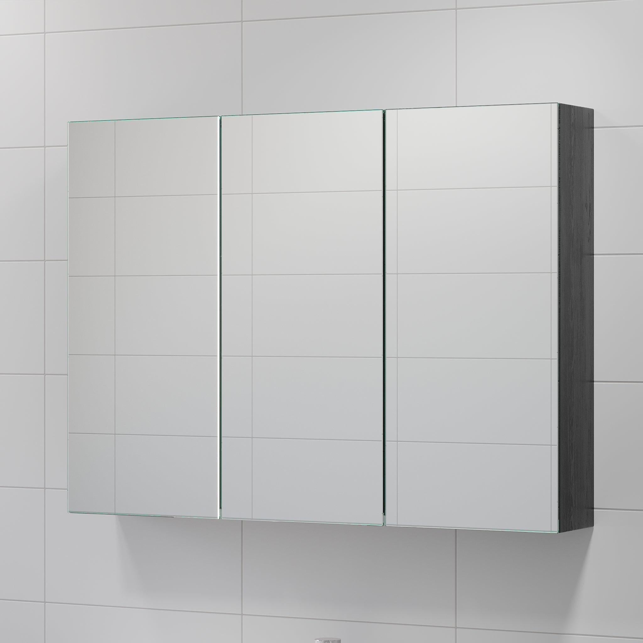 Morgedal, Spegelskåp, Svart Trä - 90 cm - Spegelskåp - BATH DELUXE - EXCLUSIVE - 02-090-53-22-00 - BATHDELUXE SWEDEN