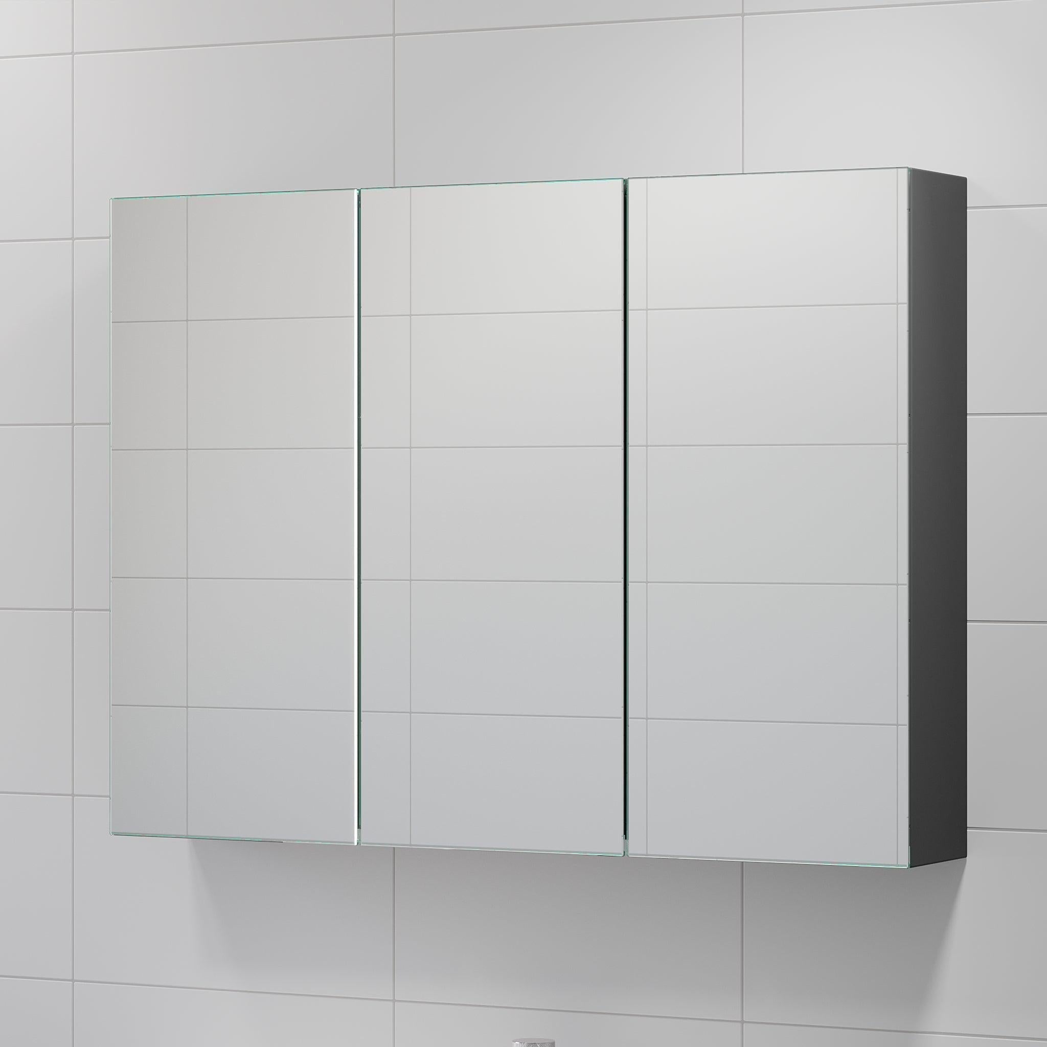 Morgedal, Spegelskåp, Grå Antracit - 120 cm - Spegelskåp - BATH DELUXE - EXCLUSIVE - 02-120-53-43-00 - BATHDELUXE SWEDEN