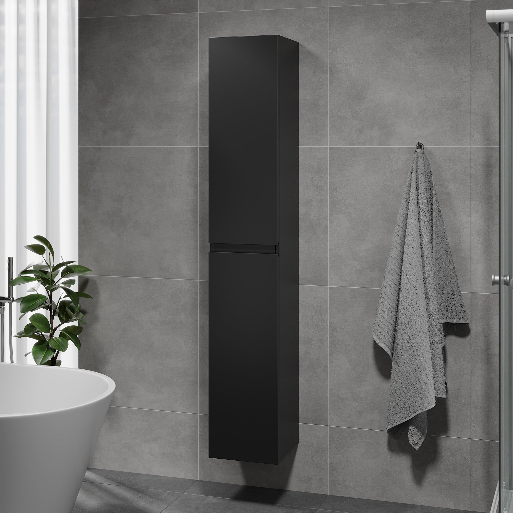 Kenwood Högskåp, Svart Matt - Högskåp - BATH DELUXE - BASIC - 04 - 030 - 63 - 02 - 01 - BATHDELUXE SWEDEN