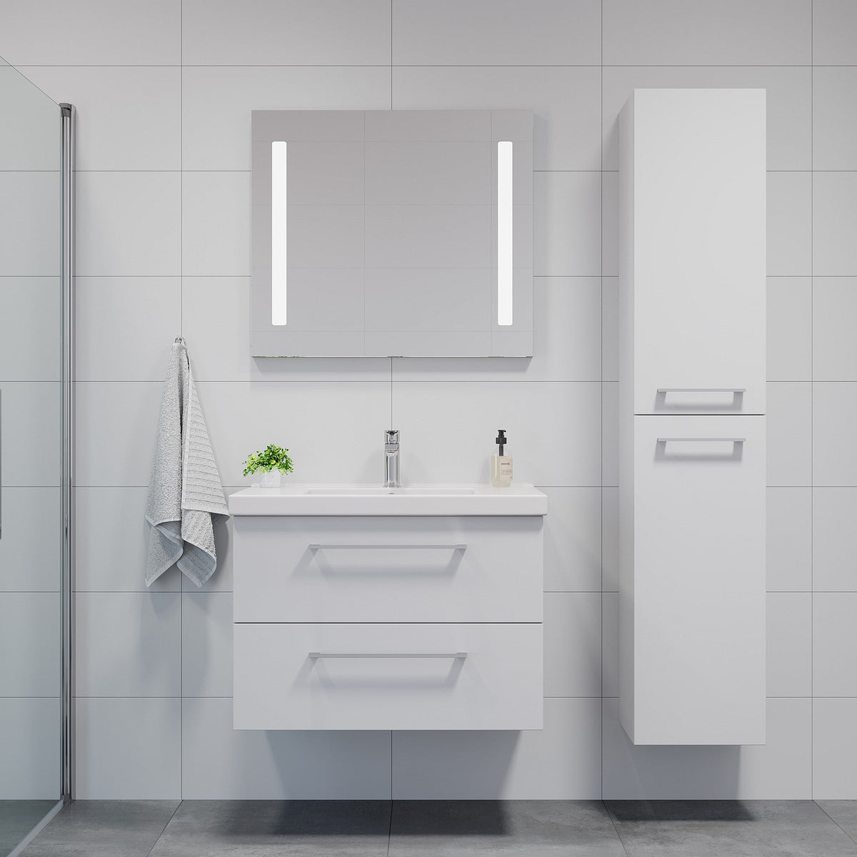 Moland, High Cabinet, White Mat - 40 cm - MASTERSTORE - 8595677134827 - High Cabinet - 04 - 040 - 53 - 01 - 00 - 8595677134827