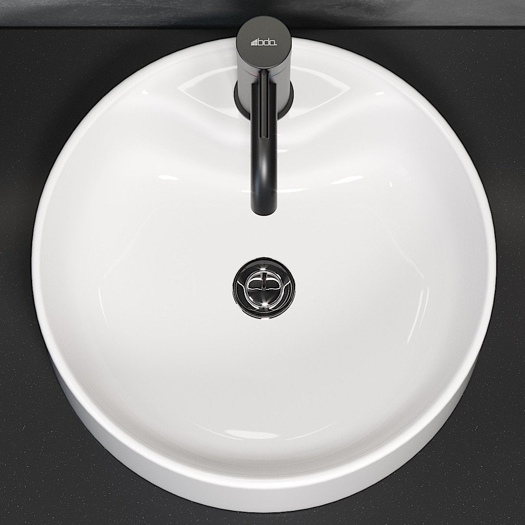 Vikedal, Tvättställ, Vit Blank - 38 cm - Handfat - BATH DELUXE - EXCLUSIVE - 06-038-09-11-00 - BATHDELUXE SWEDEN