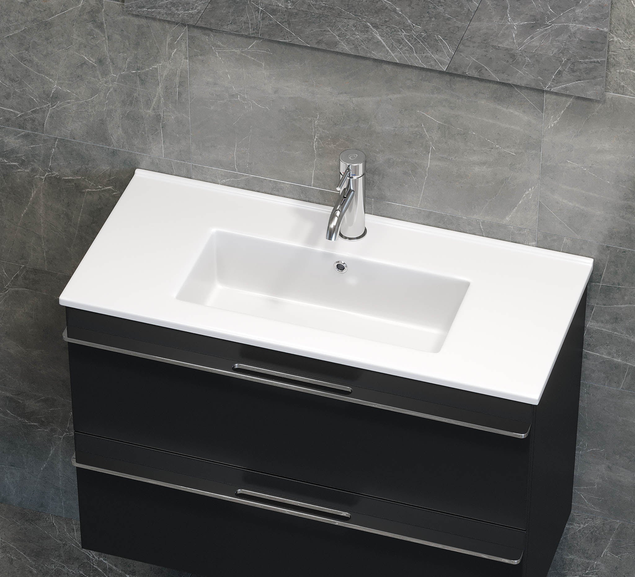 Badrumsmöbel tvättställ - 60x36x1,5 cm - grund - sanitetsporslin - vit - Lillehammer - Handfat - BATH DELUXE - EXCLUSIVE - 06-060-06-11-00 - BATHDELUXE SWEDEN