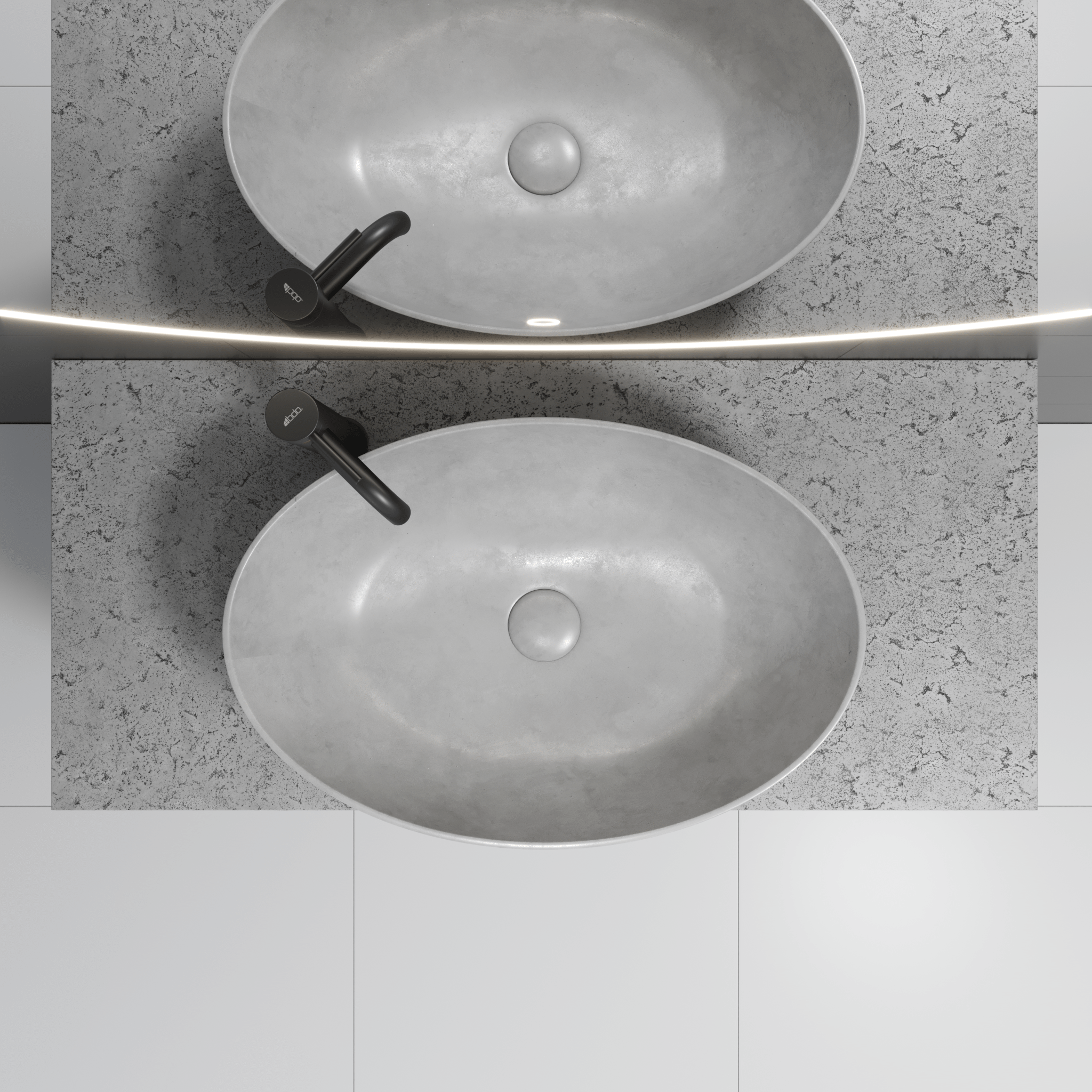 Olsborg Fristående Tvättställ, Betong - Handfat - BATH DELUXE - EXCLUSIVE - 06 - 060 - 19 - 23 - 00 - BATHDELUXE SWEDEN