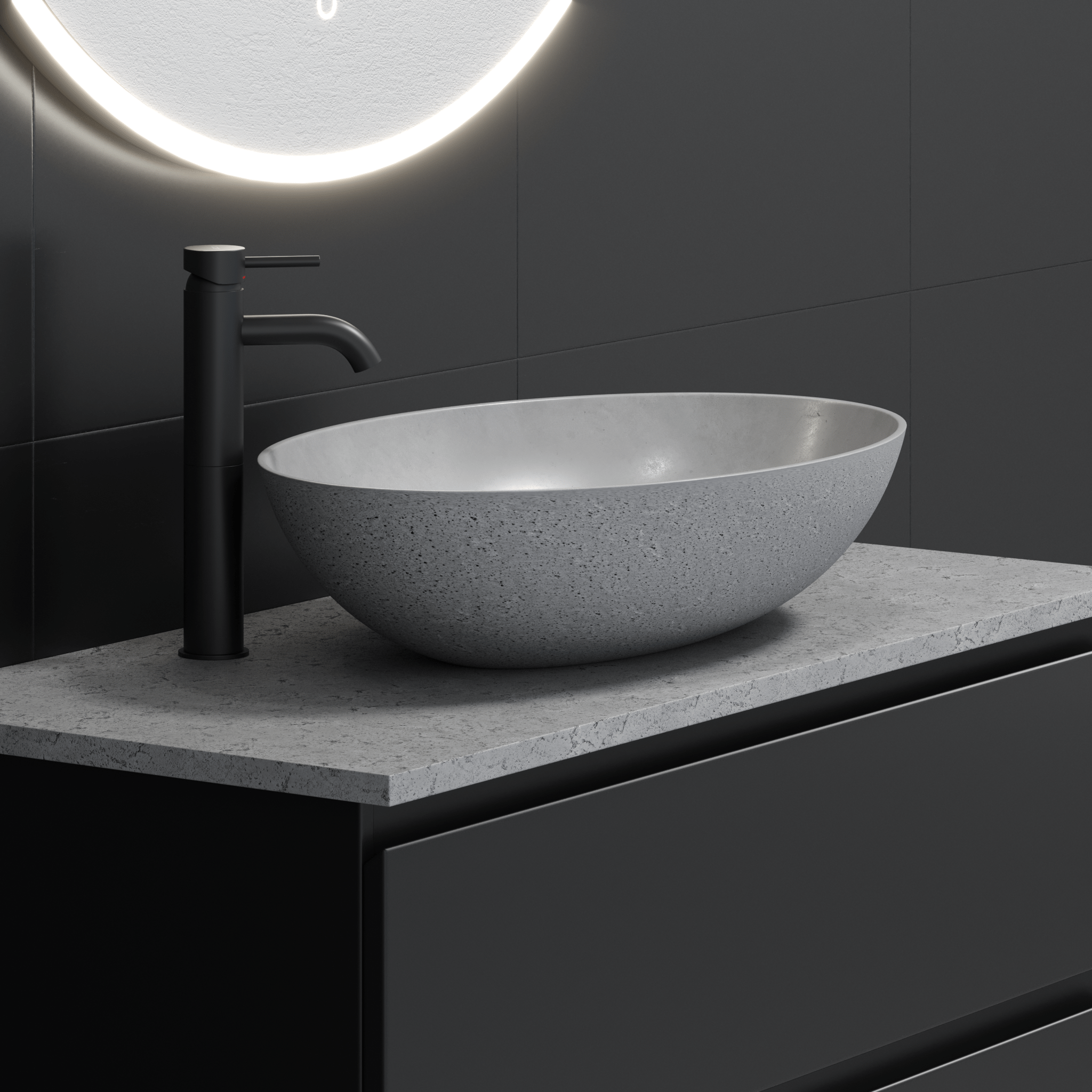 Olsborg Fristående Tvättställ, Betong - Handfat - BATH DELUXE - EXCLUSIVE - 06 - 060 - 19 - 23 - 00 - BATHDELUXE SWEDEN