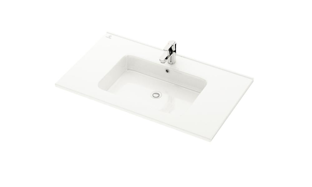 Tvättställ till badrumsmöbel - 80x46x1,5 cm - sanitetsporslin - vit - Lillehammer - Handfat - BATH DELUXE - EXCLUSIVE - 06-080-01-11-00 - BATHDELUXE SWEDEN