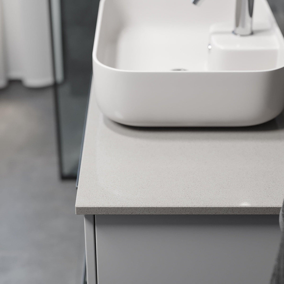 Steinkjer, Countertop, Grey Glossy - 81,4 cm - MASTERSTORE - 8594175645187 - Countertop - 06 - 080 - 20 - 01 - 00 - 8594175645187