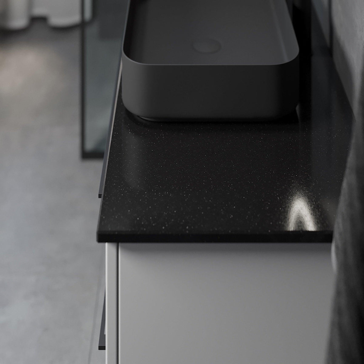 Steinkjer, Countertop, Black Glossy - 81,4 cm - MASTERSTORE - 8594175644067 - Countertop - 06 - 080 - 20 - 02 - 00 - 8594175644067