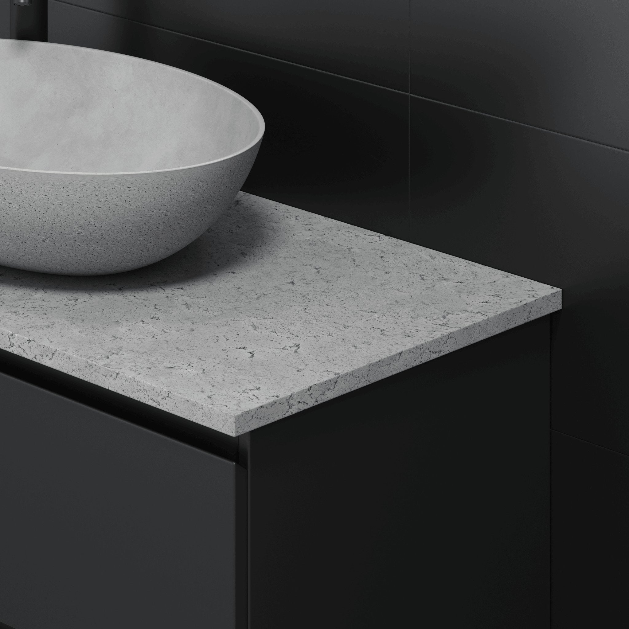 Betong, Bänkskiva, Grå Betong - 81,4 cm - Bänkskiva - BATH DELUXE - PRESTIGE - 06-080-20-23-00 - BATHDELUXE SWEDEN