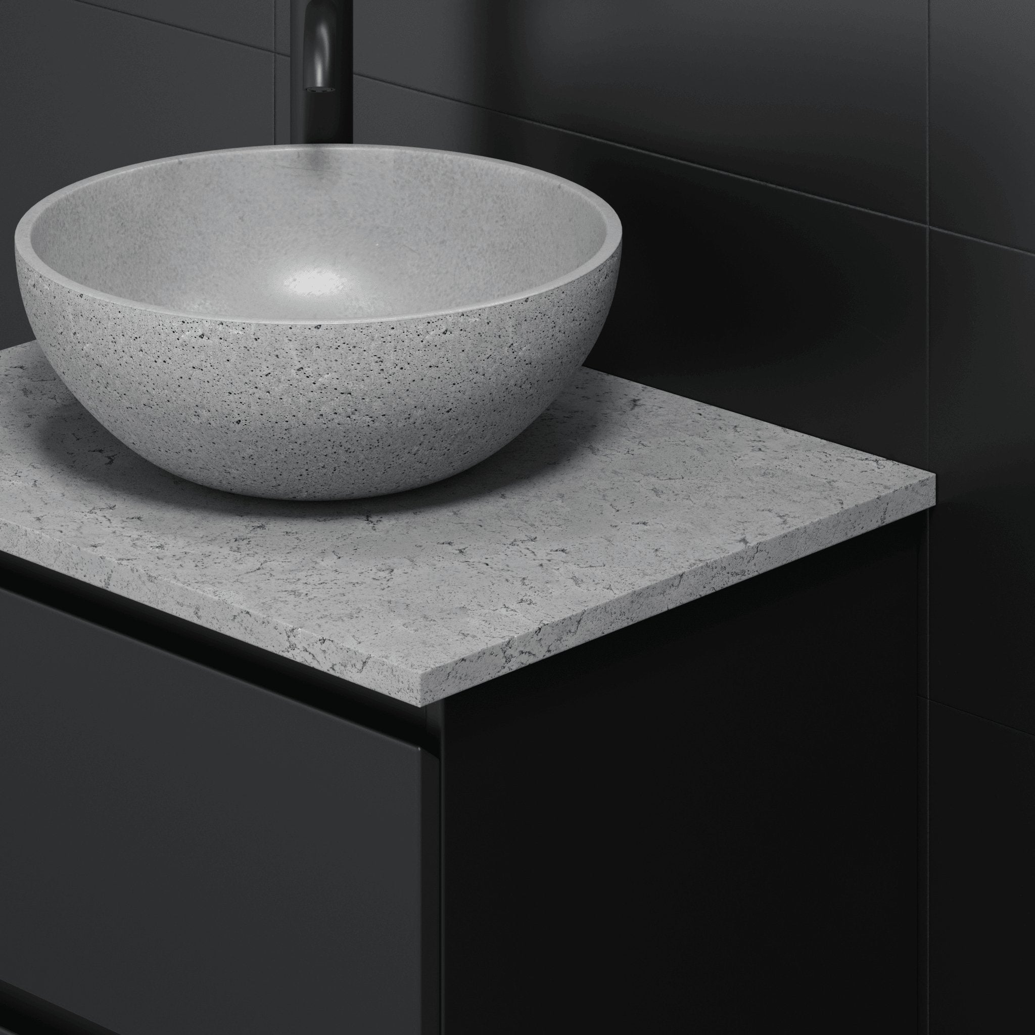 Betong, Bänkskiva, Grå Betong - 81,4 cm - Bänkskiva - BATH DELUXE - PRESTIGE - 06-080-20-23-00 - BATHDELUXE SWEDEN