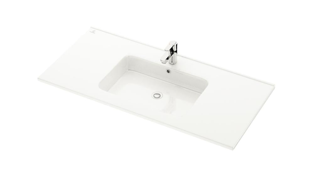 Tvättställ till badrumsmöbel - 100x46x1,5 cm - sanitetsporslin - vit - Lillehammer - Handfat - BATH DELUXE - EXCLUSIVE - 06-100-01-11-00 - BATHDELUXE SWEDEN