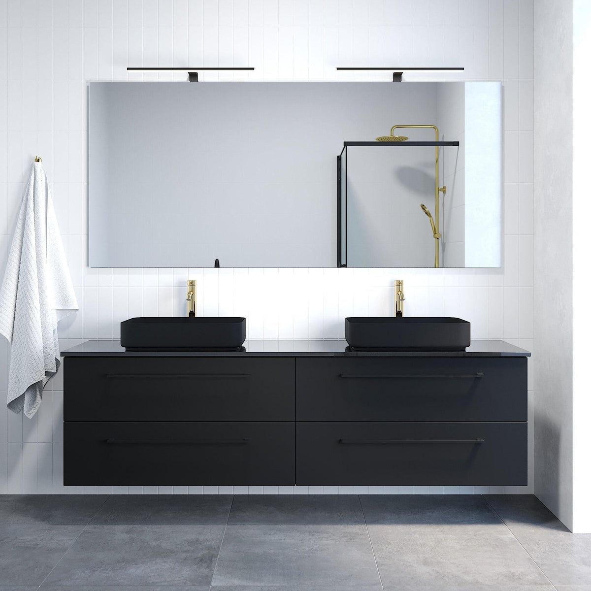 Steinkjer, Countertop, Black Glossy - 101,4 cm - MASTERSTORE - 8594175645798 - Countertop - 06 - 100 - 20 - 02 - 00 - 8594175645798