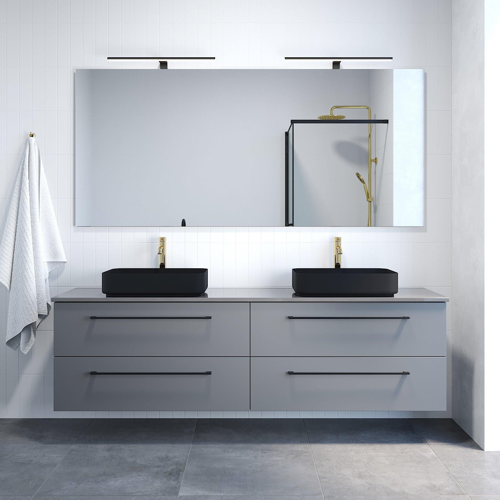 Steinkjer, Bänkskiva, Grå matta - 121,4 cm - Bänkskiva - BATH DELUXE - PRESTIGE - 06-120-20-03-00 - BATHDELUXE SWEDEN