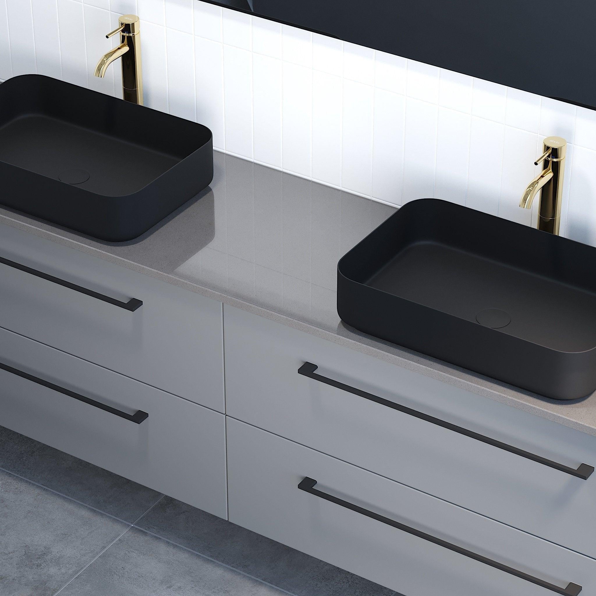 Steinkjer, Bänkskiva, Grå matta - 121,4 cm - Bänkskiva - BATH DELUXE - PRESTIGE - 06-120-20-03-00 - BATHDELUXE SWEDEN