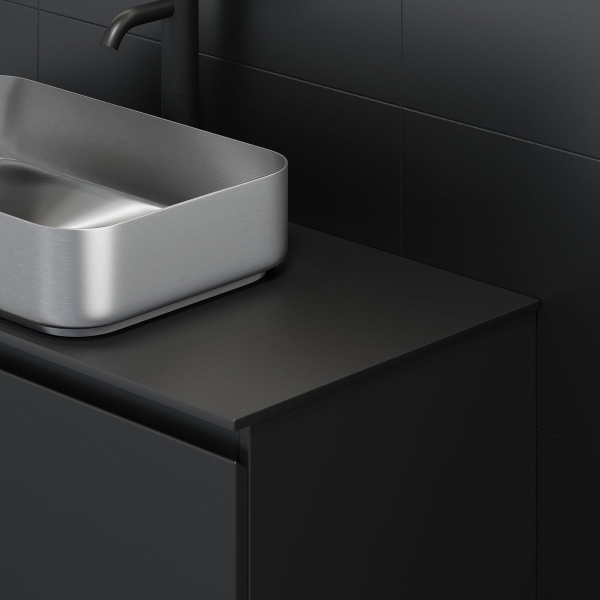 Sandvika, Countertop, Black Mat - 120 cm - MASTERSTORE - 8595677134513 - Countertop - 06 - 120 - 31 - 02 - 00 - 8595677134513