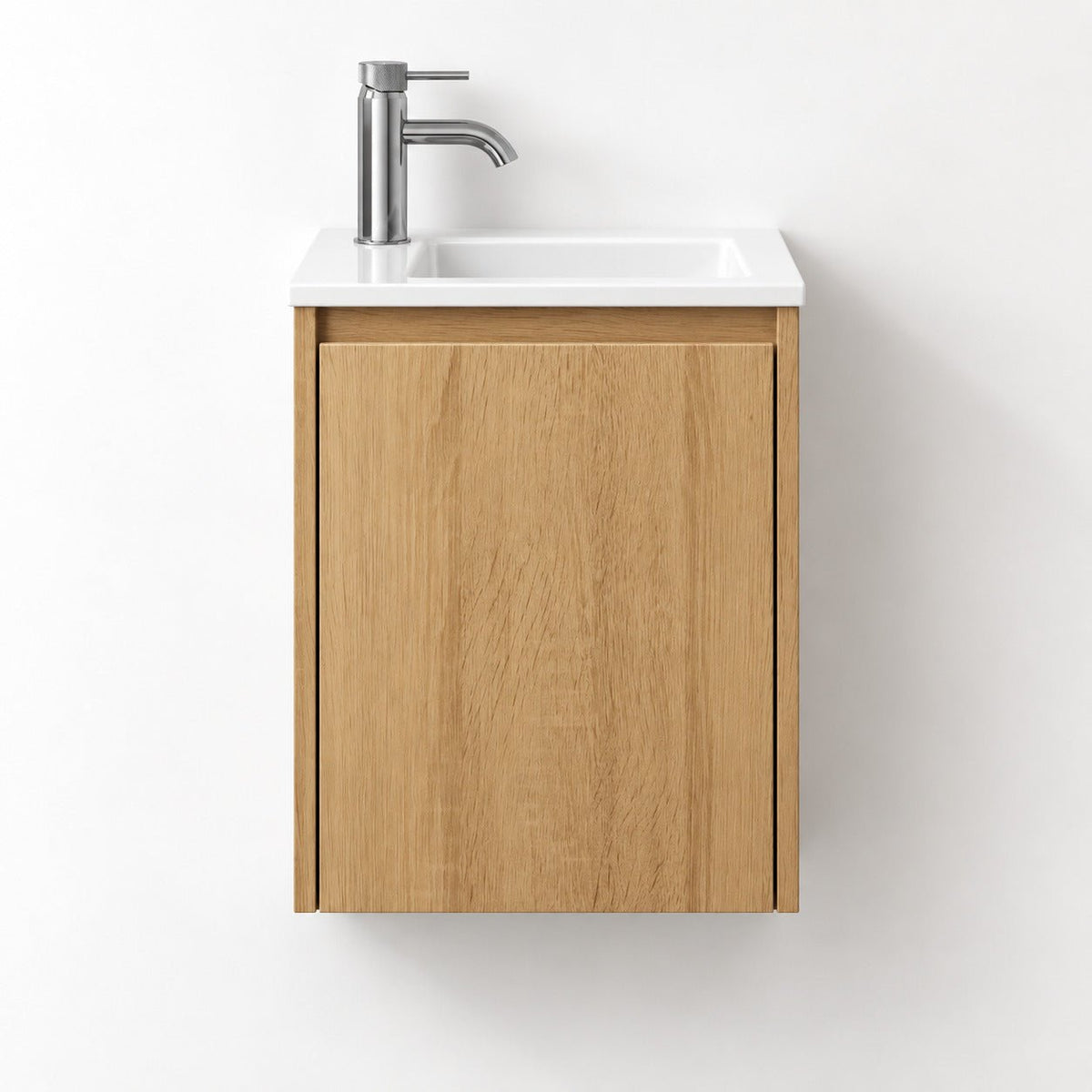 Bathroom furniture package with cabinet and solid surface washbasin - 40x25x53.4 cm - natural oak - Como - MASTERSTORE - 8595677192971 - Vanity Units - 09-040-11-86-02 - 8595677192971