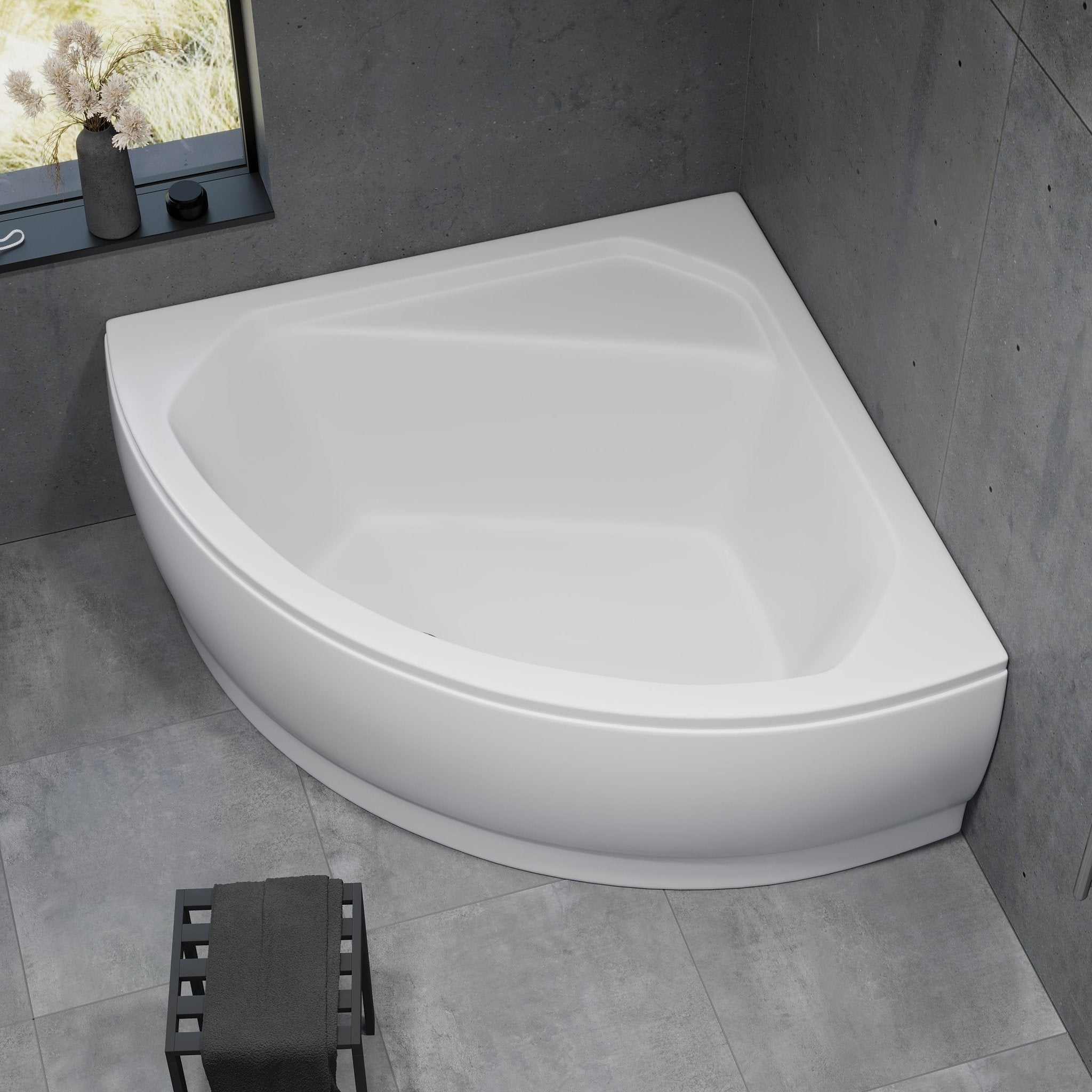 Ulstrup, Badkar, Vit Blank - 130 cm - Badkarsset - Kod - BATH DELUXE - EXCLUSIVE - 11-130-01-11-00 - BATHDELUXE SWEDEN