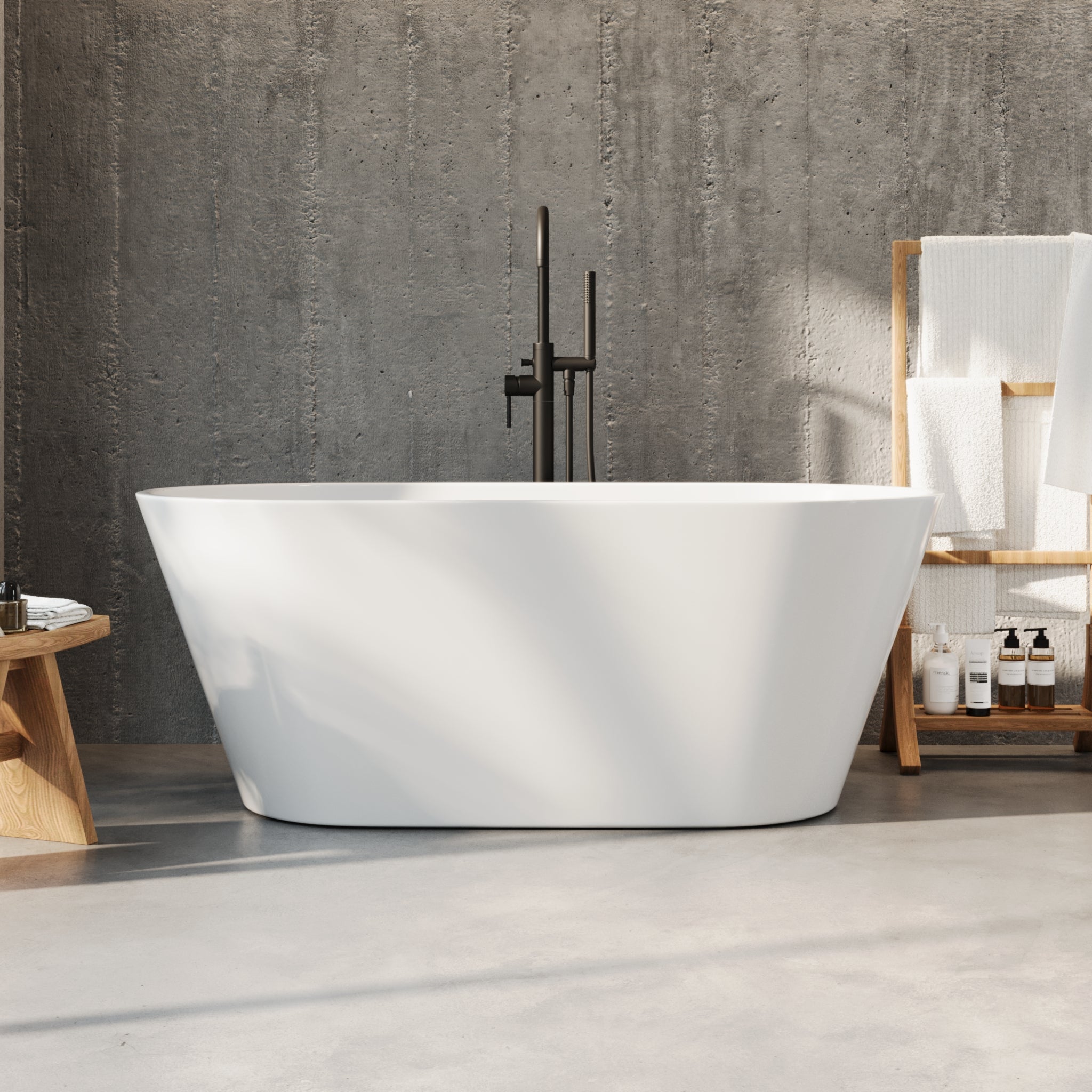 Edison Fristående Badkar 150 cm - Fristående badkar - BATH DELUXE - BASIC - 11 - 150 - 15 - 11 - 02 - BATHDELUXE SWEDEN