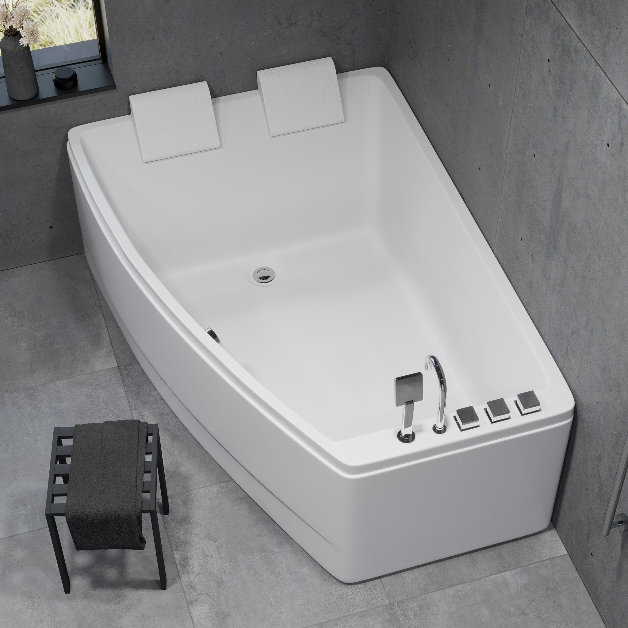 Vejlefjord, Badkar, Vit Blank - 160 cm - Badkar - BATH DELUXE - EXCLUSIVE - 11-160-07-11-00 - BATHDELUXE SWEDEN