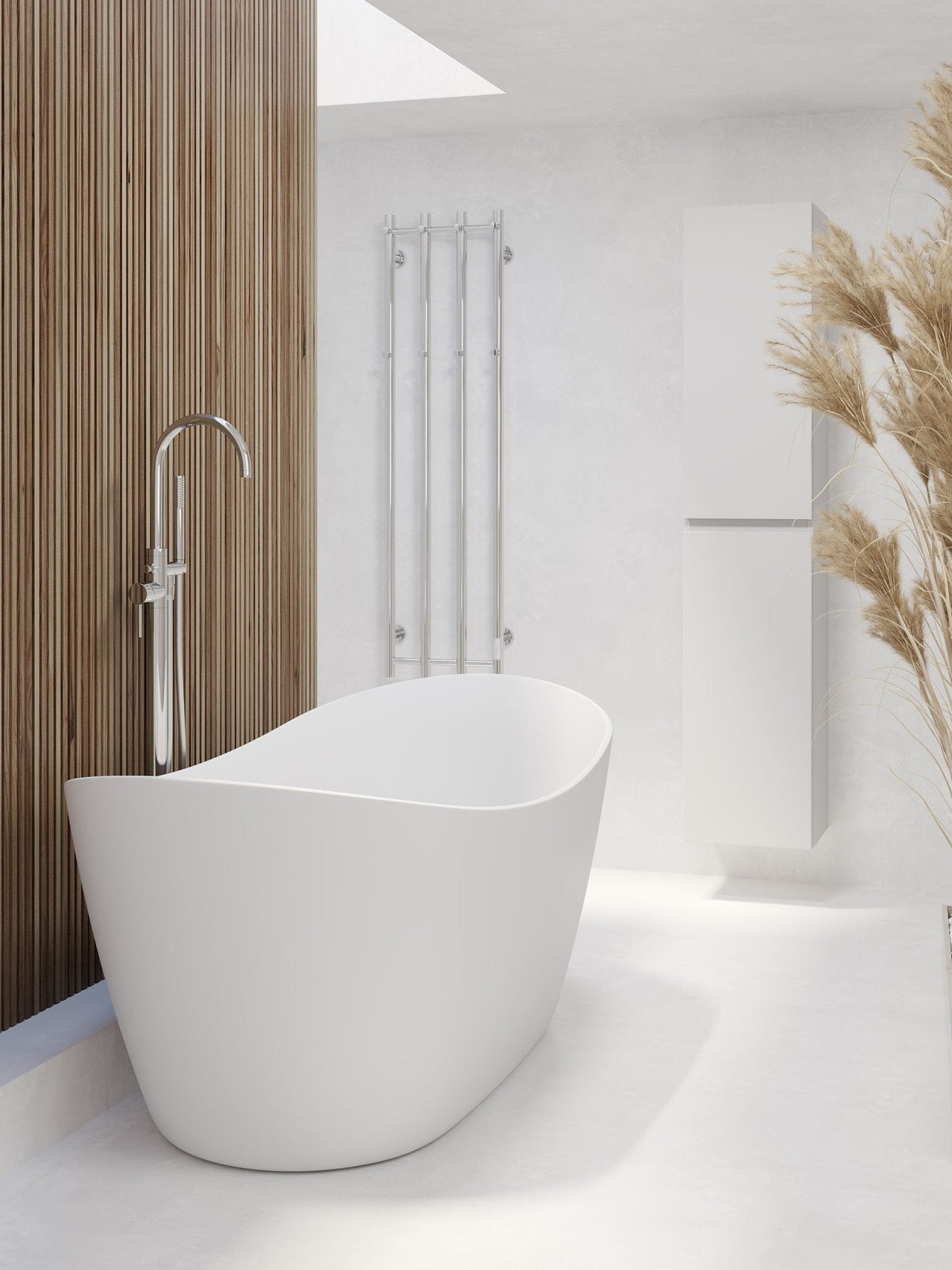 Hjerting, Bathtub, White Mat - 160 cm - MASTERSTORE - 8595677133165 - Bathtub - 11 - 160 - 13 - 01 - 00 - 8595677133165