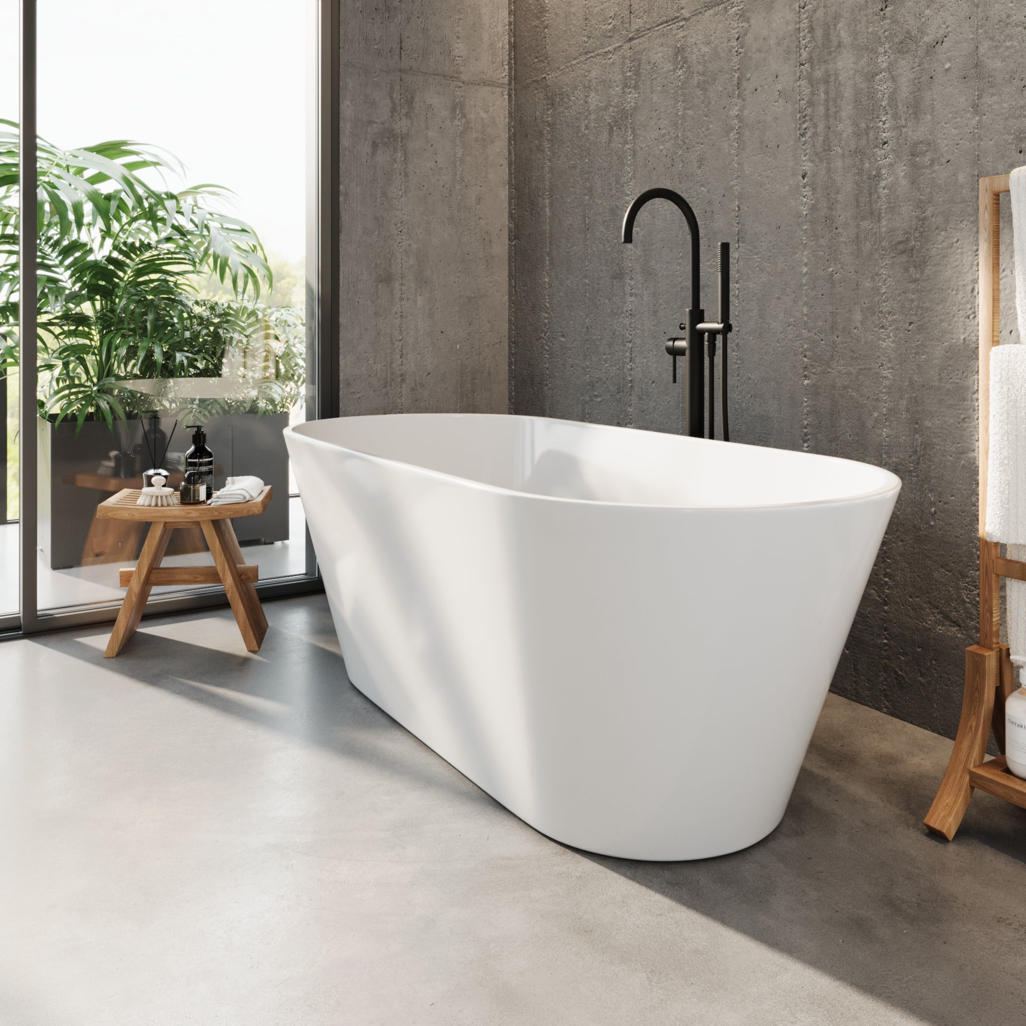Edison Fristående Badkar 160 cm - Fristående badkar - BATH DELUXE - BASIC - 11 - 160 - 15 - 11 - 02 - BATHDELUXE SWEDEN
