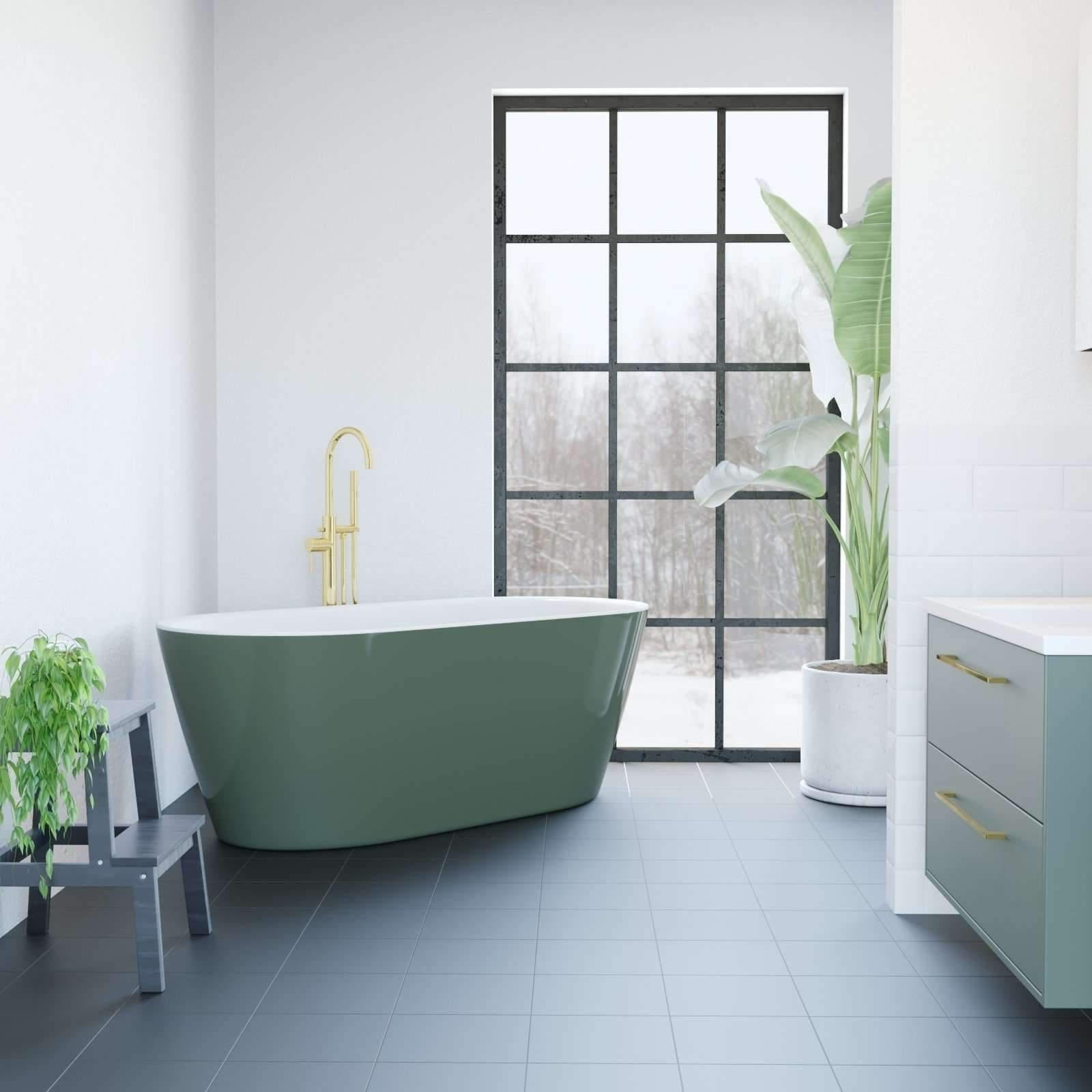 Vedbæk, Badkar, Grå Matta - 160 cm - Badkar - BATH DELUXE - EXCLUSIVE - 11-160-62-03-00 - BATHDELUXE SWEDEN