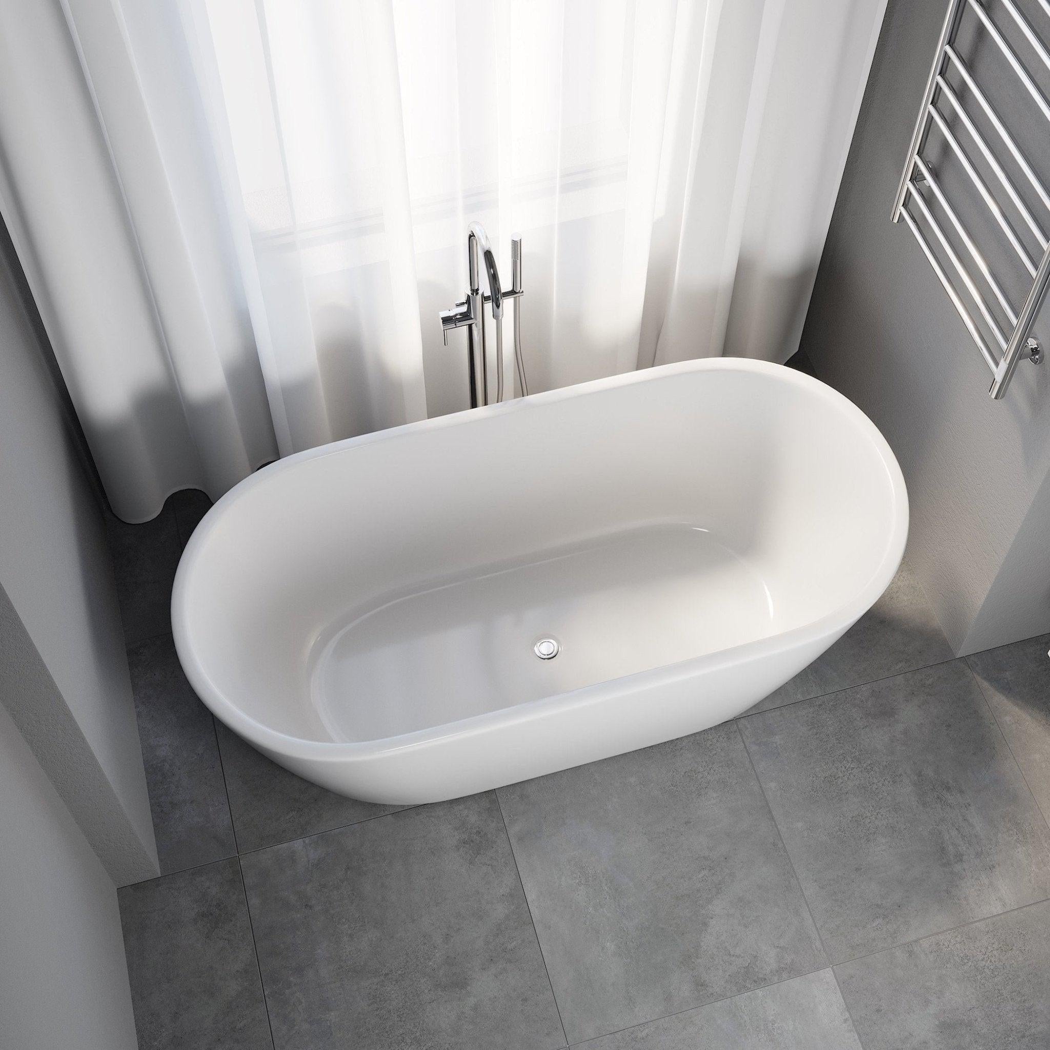 Vedbæk, Badkar, Vit Blank - 160 cm - Badkar - BATH DELUXE - EXCLUSIVE - 11-160-62-11-00 - BATHDELUXE SWEDEN