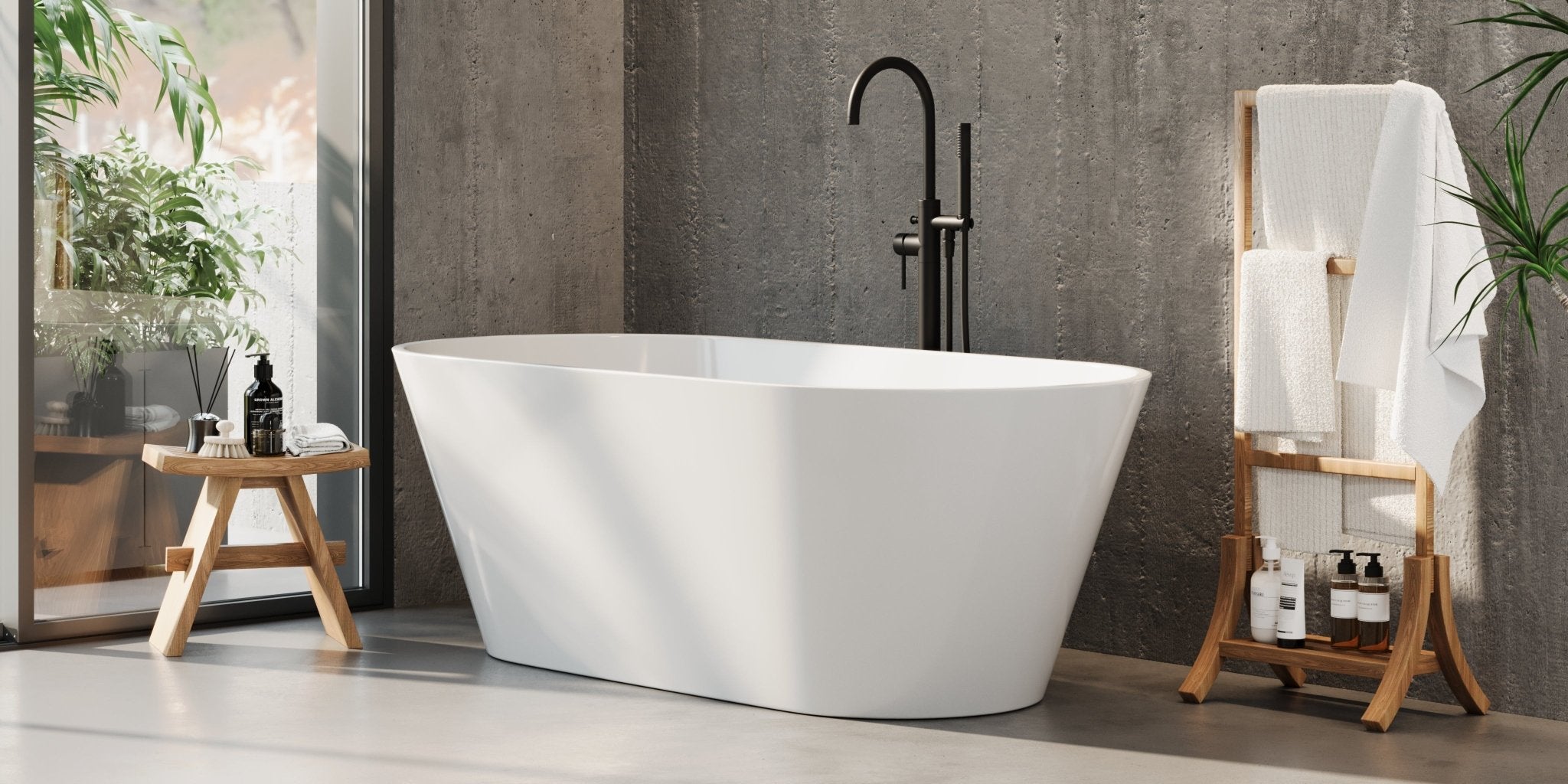 Edison Fristående Badkar 170 cm - Fristående badkar - BATH DELUXE - BASIC - 11 - 170 - 15 - 11 - 02 - BATHDELUXE SWEDEN