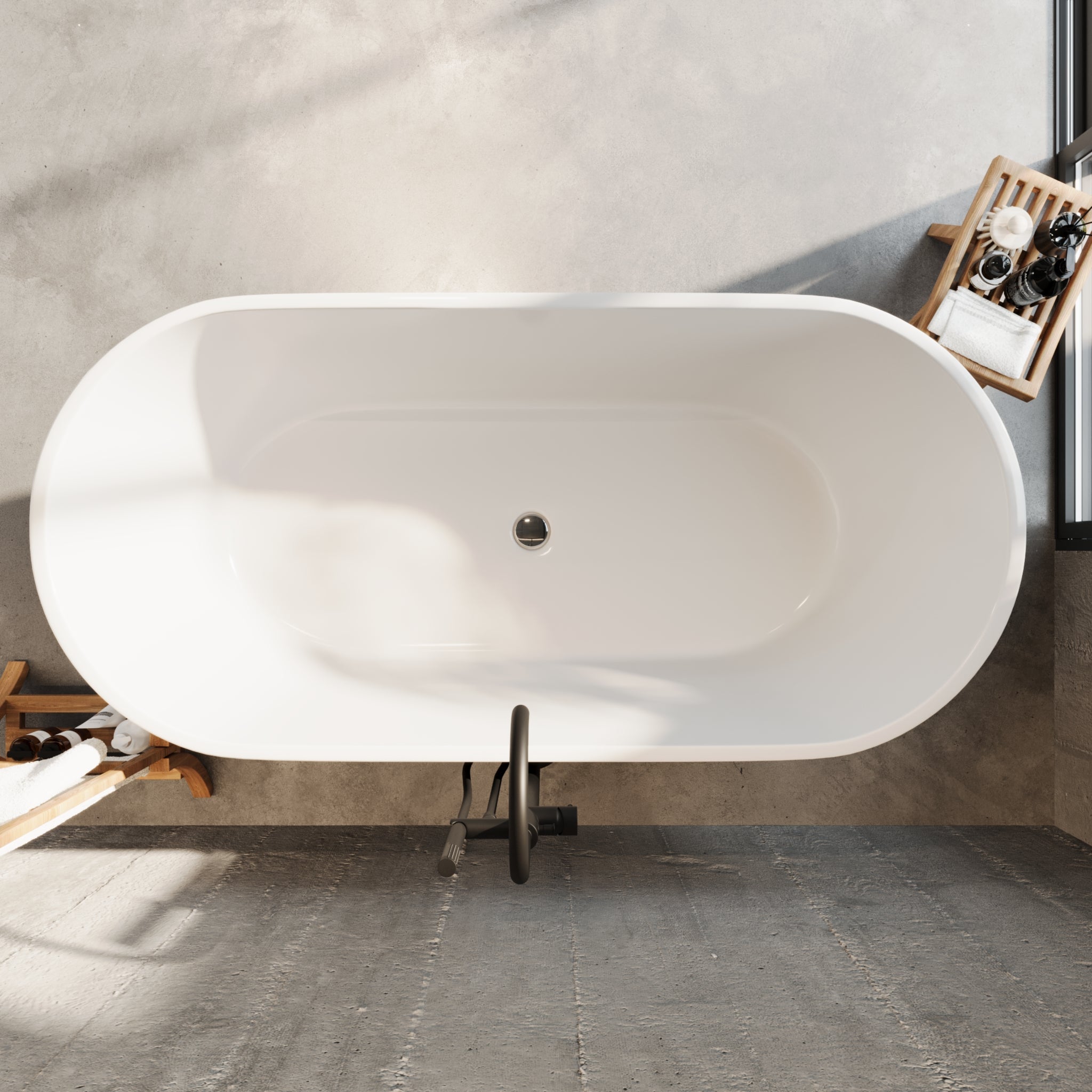 Edison Fristående Badkar 170 cm - Fristående badkar - BATH DELUXE - BASIC - 11 - 170 - 15 - 11 - 02 - BATHDELUXE SWEDEN