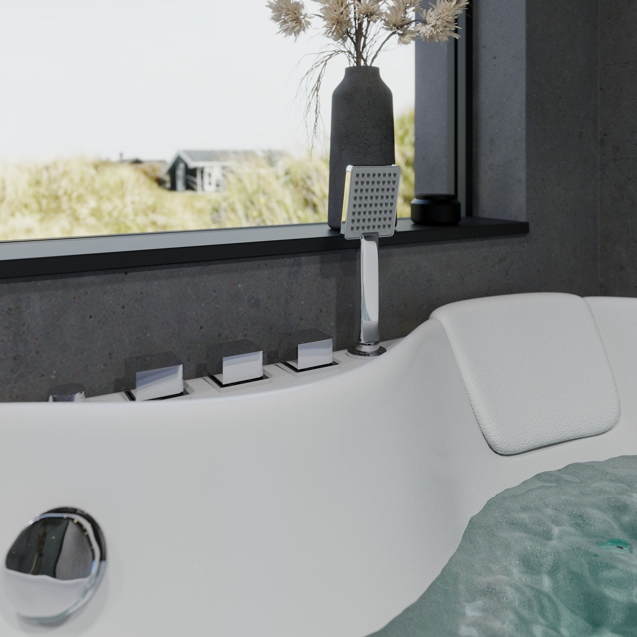 Ærø, Whirpool, Vit Blank - 150 cm - Whirlpool - BATH DELUXE - EXCLUSIVE - 12-150-13-11-00 - BATHDELUXE SWEDEN